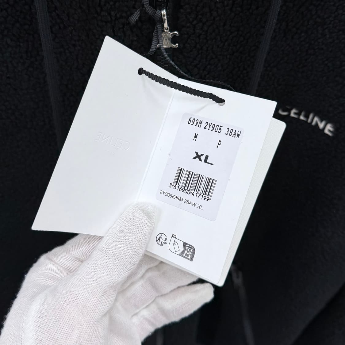 [S+급/XL] 셀린느 오슬롯 프린트 플리스 후드 후리스 자켓 상품이미지7