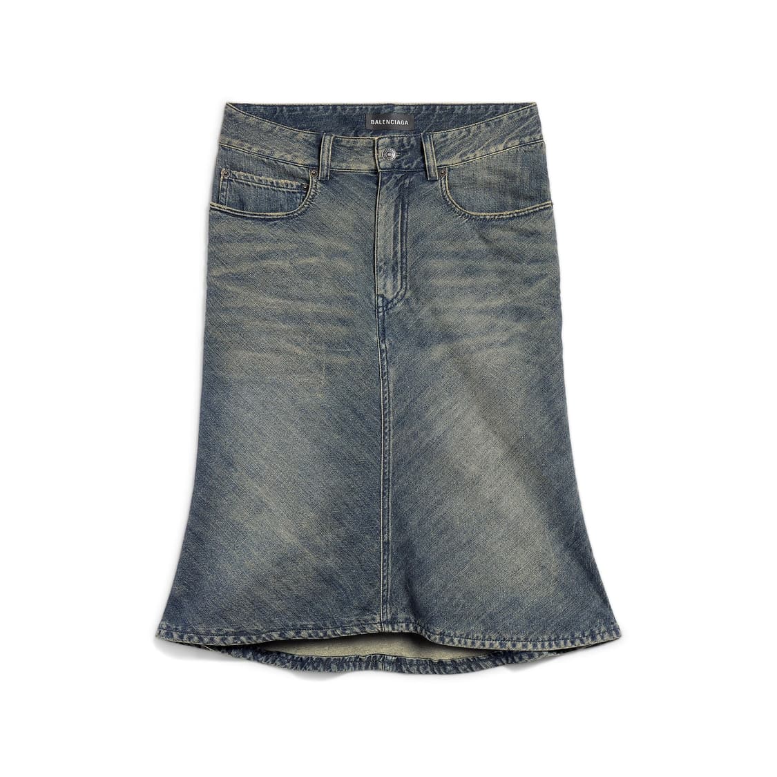 발렌시아가 고뎃 미니 스커트 블루 상품이미지1