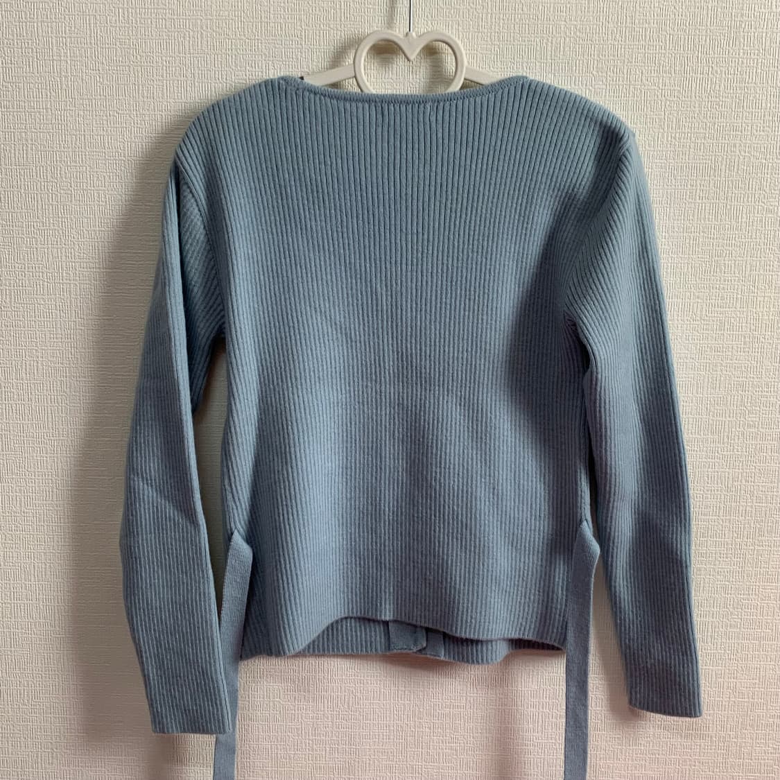 빈티지 ) 스카이블루 스쿱넥 울 가디건 상품이미지8