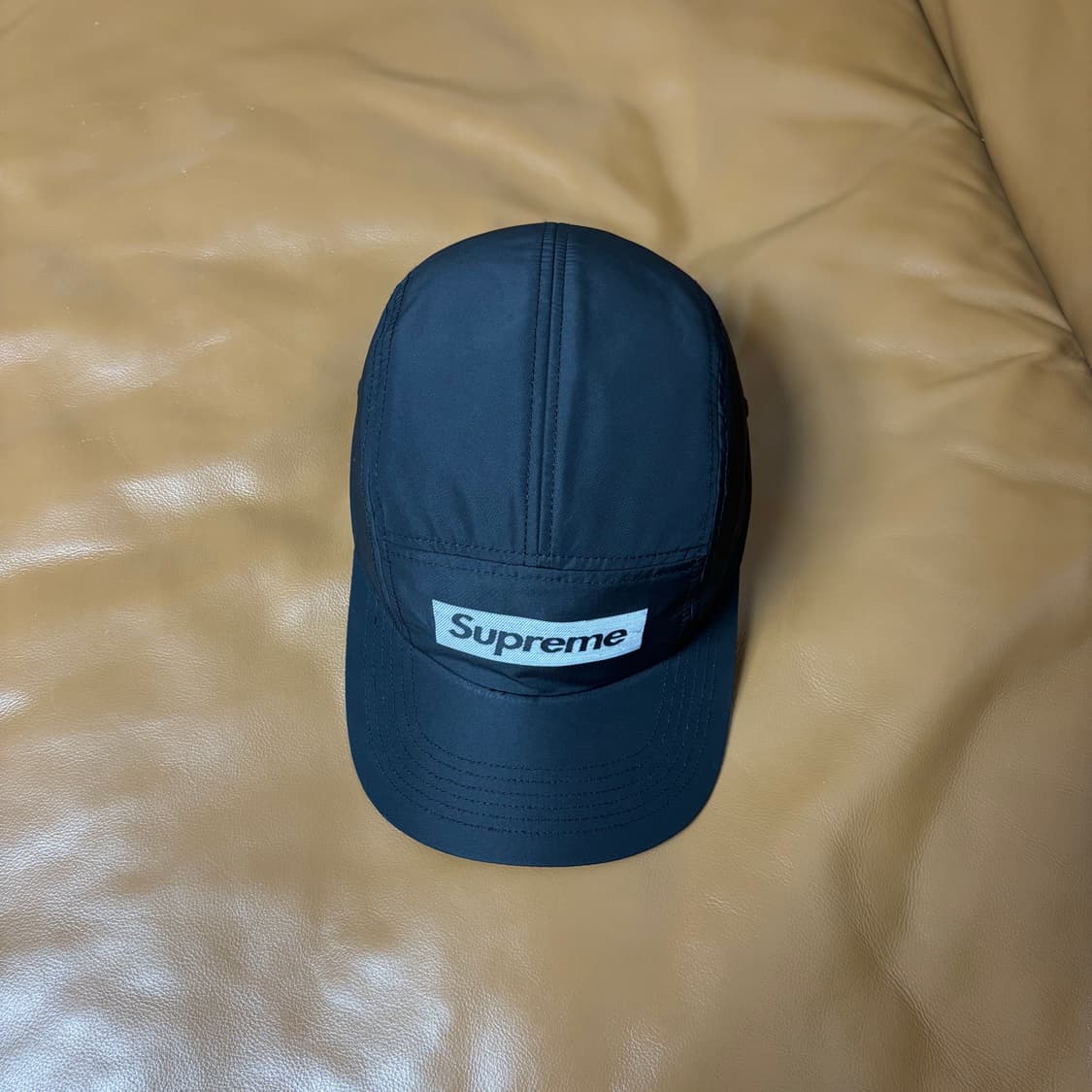 Supreme 슈프림 블랙 캠프캡 모자 (Jacquard Logo) 상품이미지5