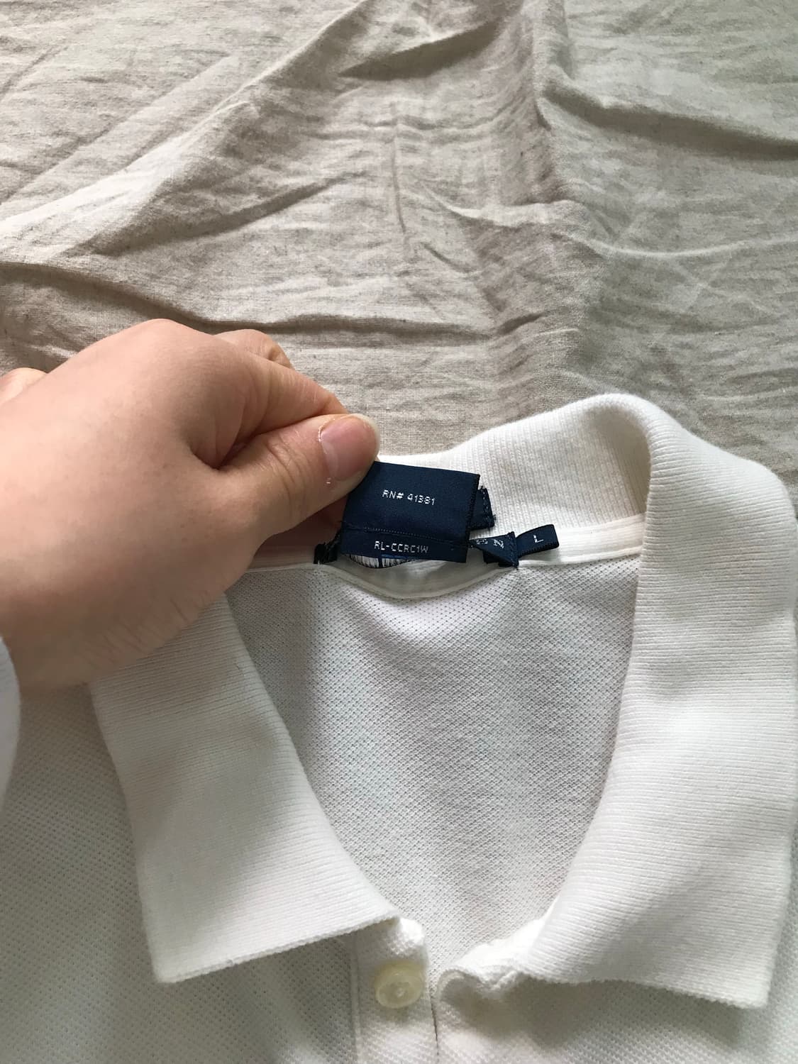 폴로 랄프로렌 빅 포니 로고 화이트 반팔 카라티 상품이미지7