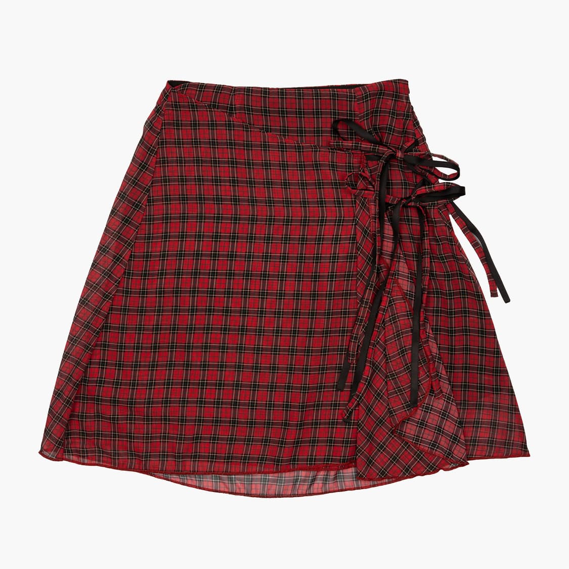 Roughneck  Unbalance Tie Skirt Red 상품이미지3