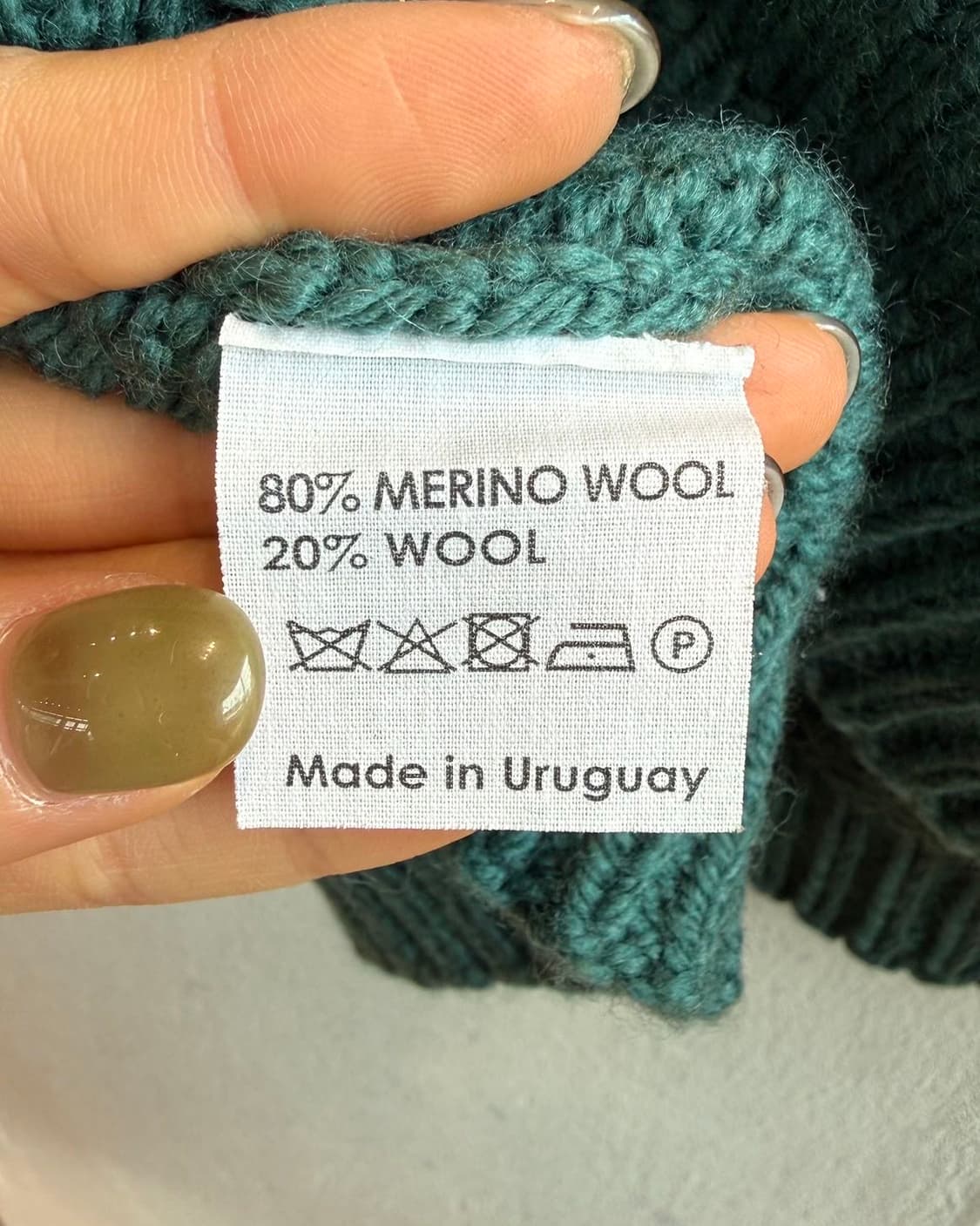 드리스 반 노튼 그린블루 메리노 울 백 지퍼 니트 베스트 상품이미지9