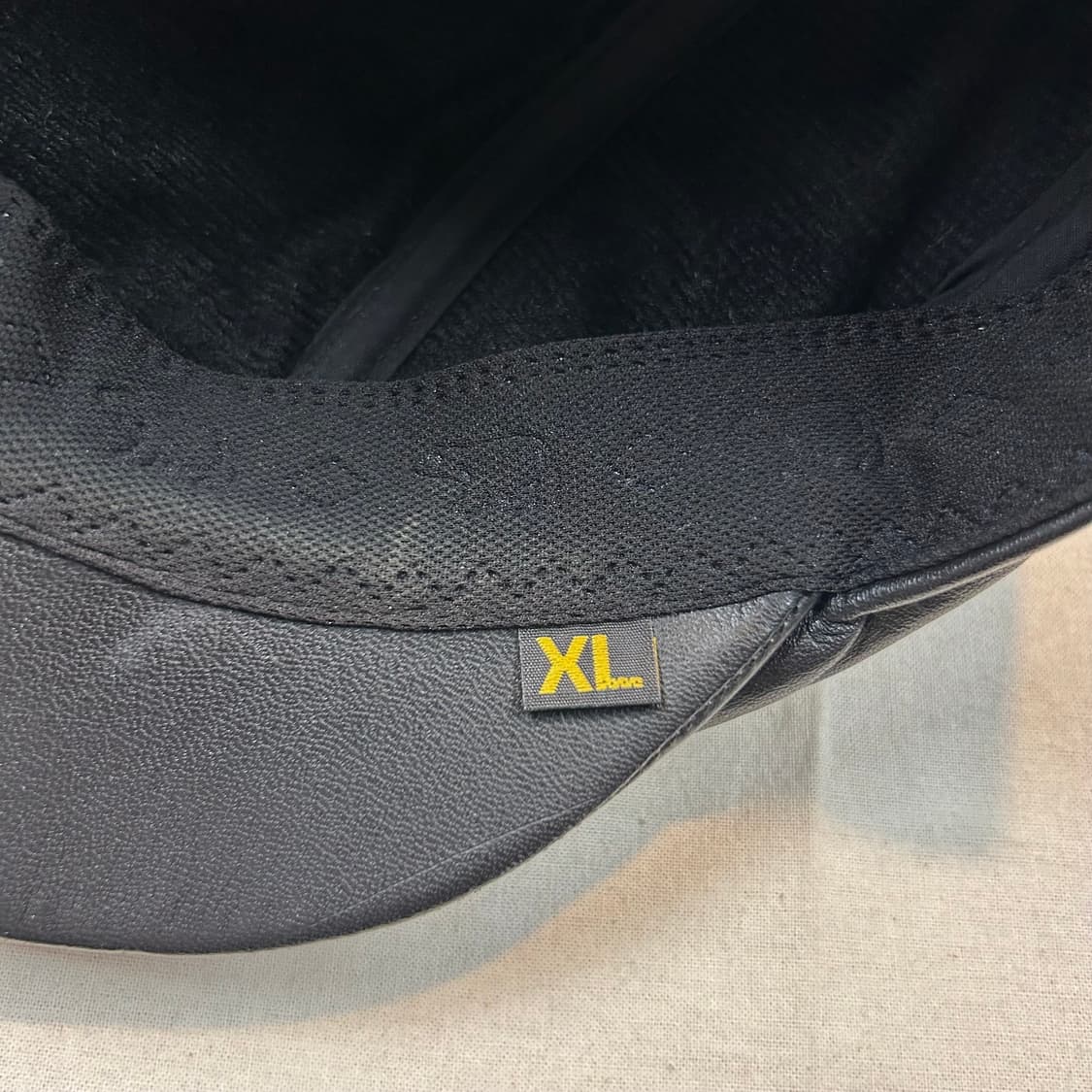 XL) 리얼레더 소가죽 헌팅캡 블랙 모자 상품이미지8