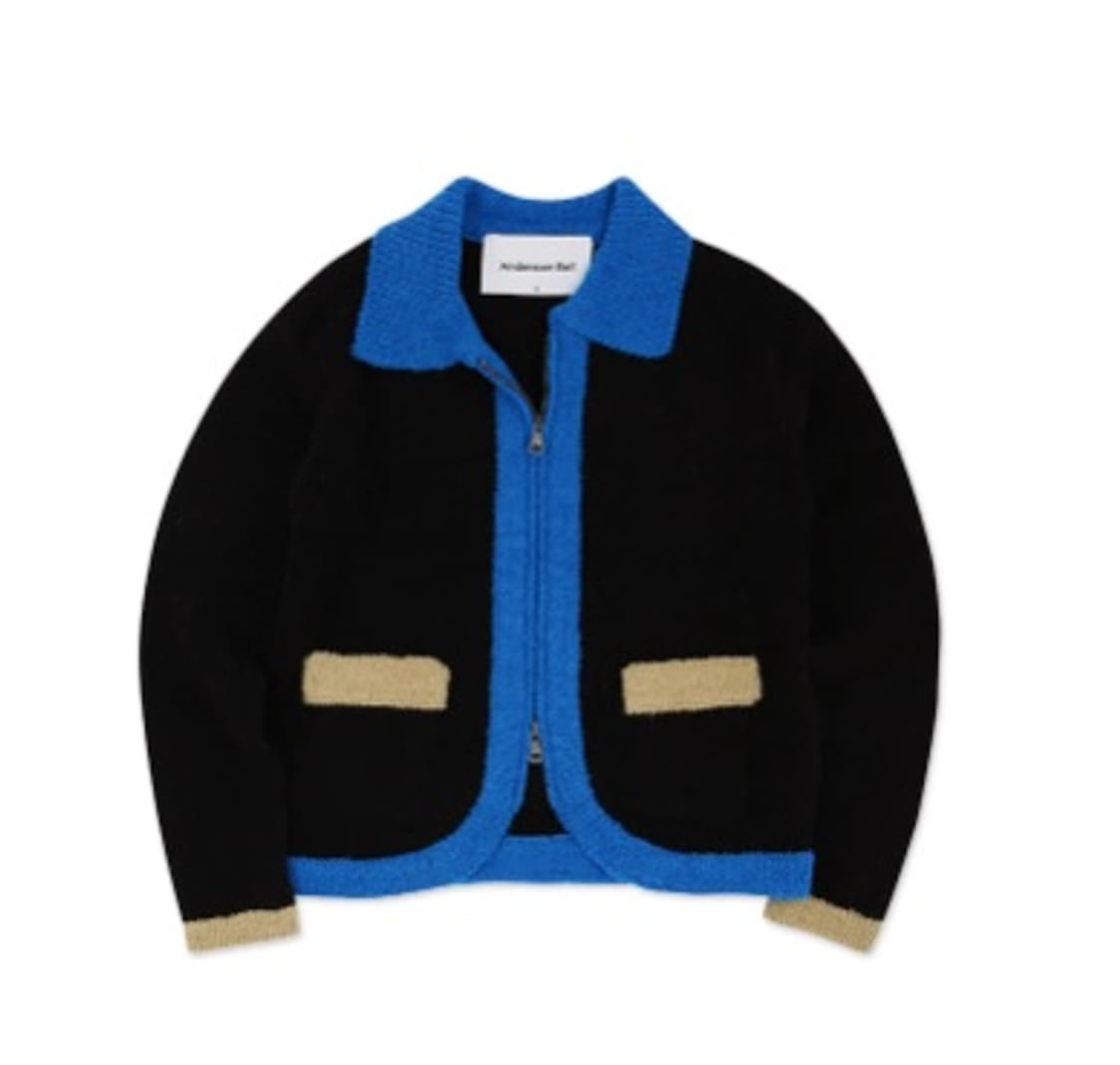 앤더슨벨 칼라 집 니트 가디건 atb853m(BLACK) XL 상품이미지1