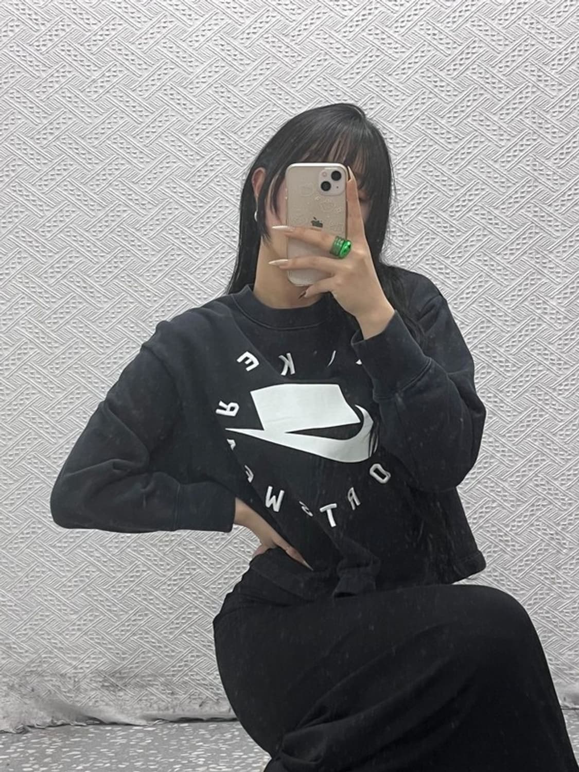 나이키 올드스쿨 러블리힙 빅로고 크롭 맨투맨 S C08462 상품이미지2