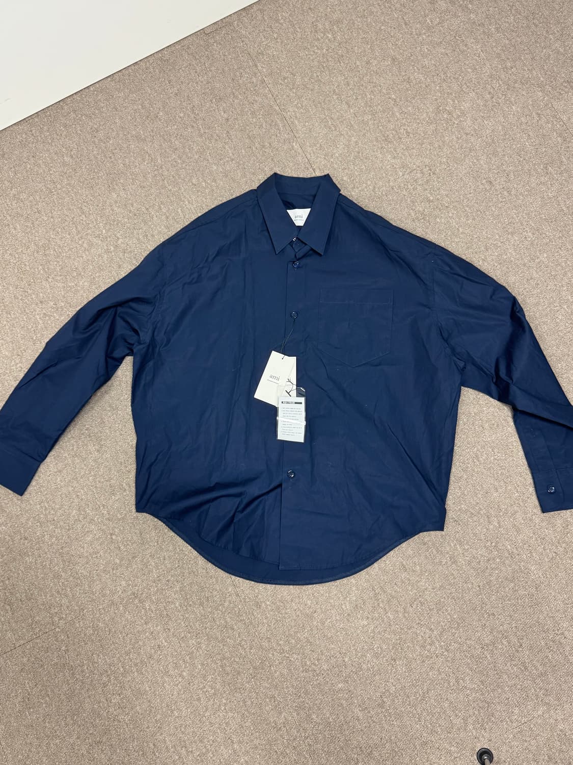 아미 박시핏 셔츠 네이비 M 사이즈 상품이미지1