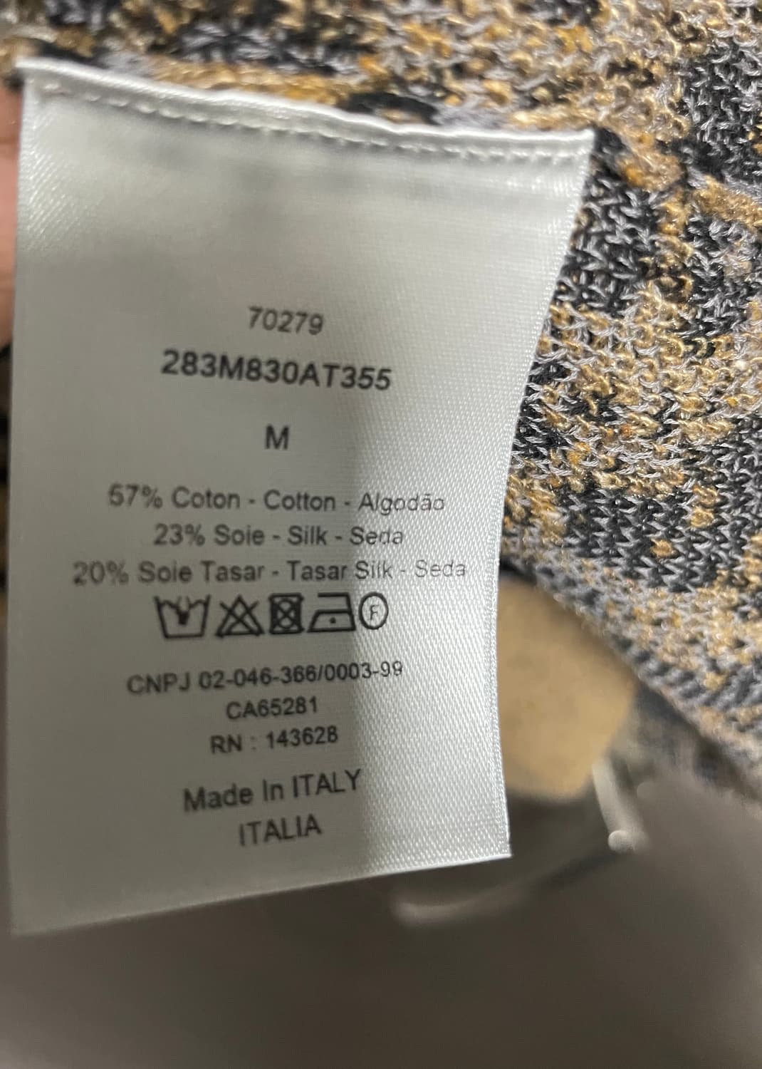 디올 남성 오블리크 브라운 카라 반팔 상품이미지3