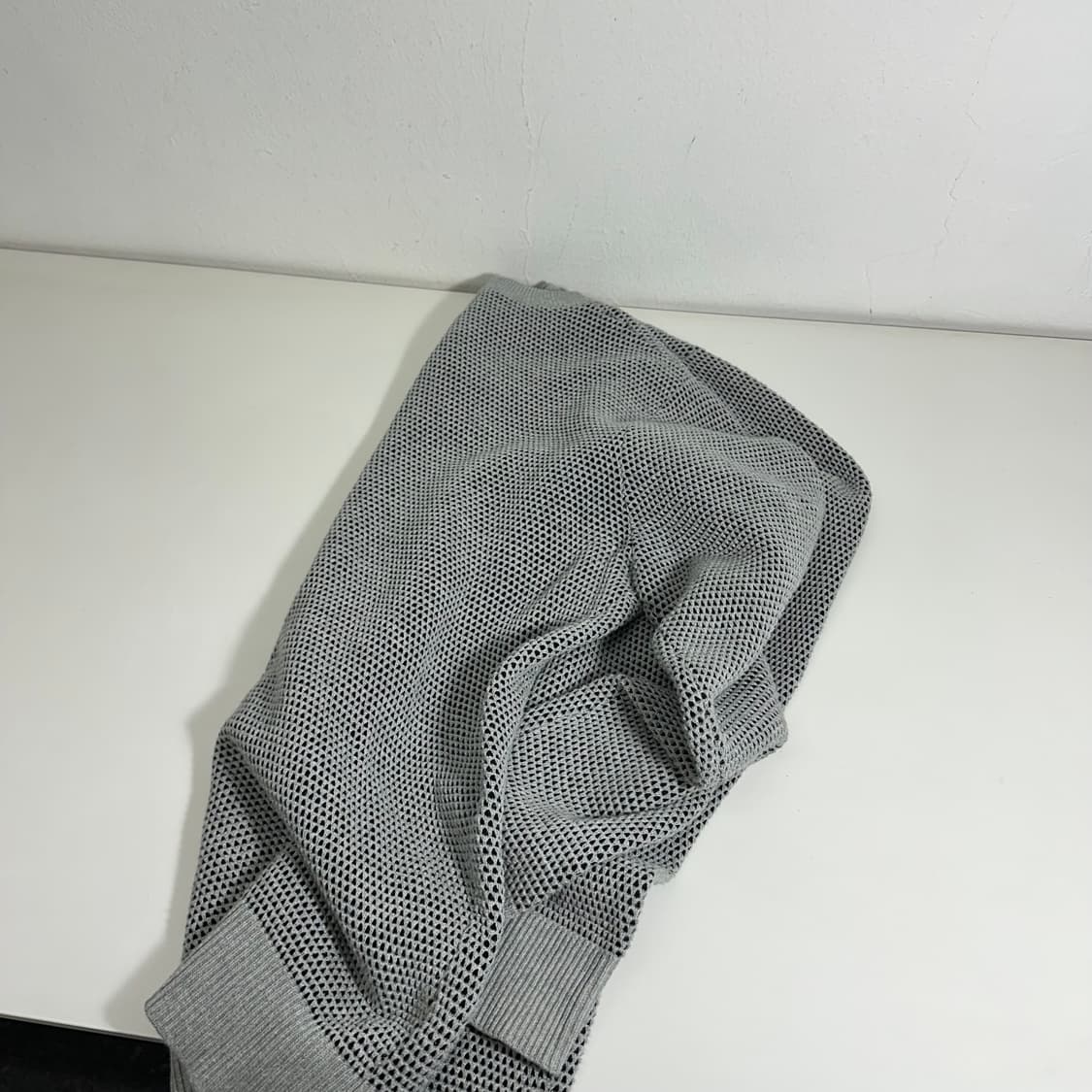 M 빔즈 BEAMS 그레이 도트 면 니트 상품이미지4