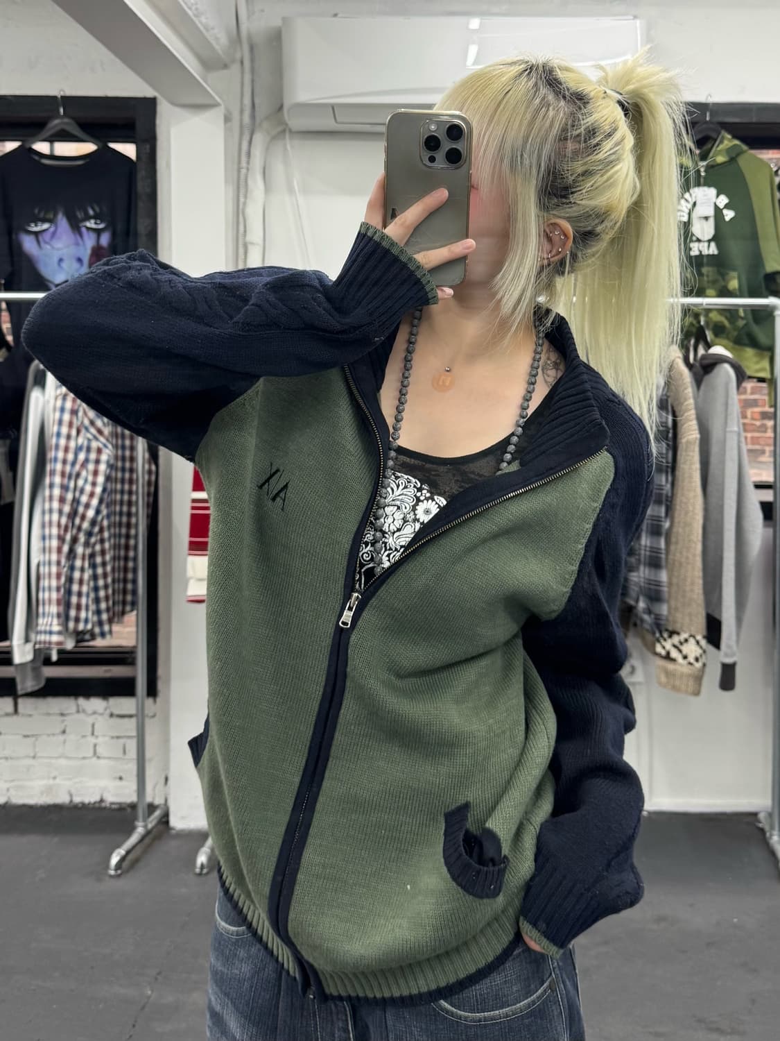 아르마니 익스체인지 니트집업 상품이미지3