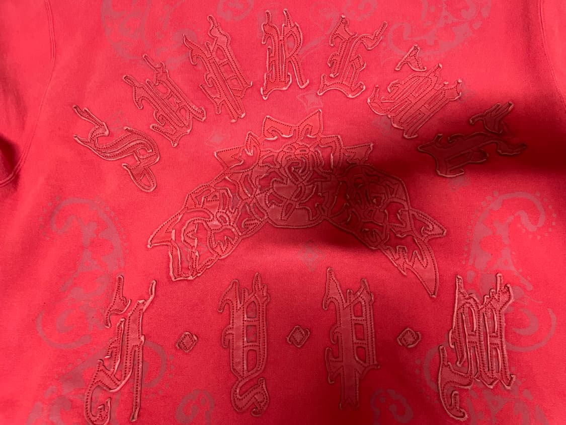 슈프림 레더 아플리케 집업 후드 스웨트셔츠 번트 레드 - 25SS 상품이미지8