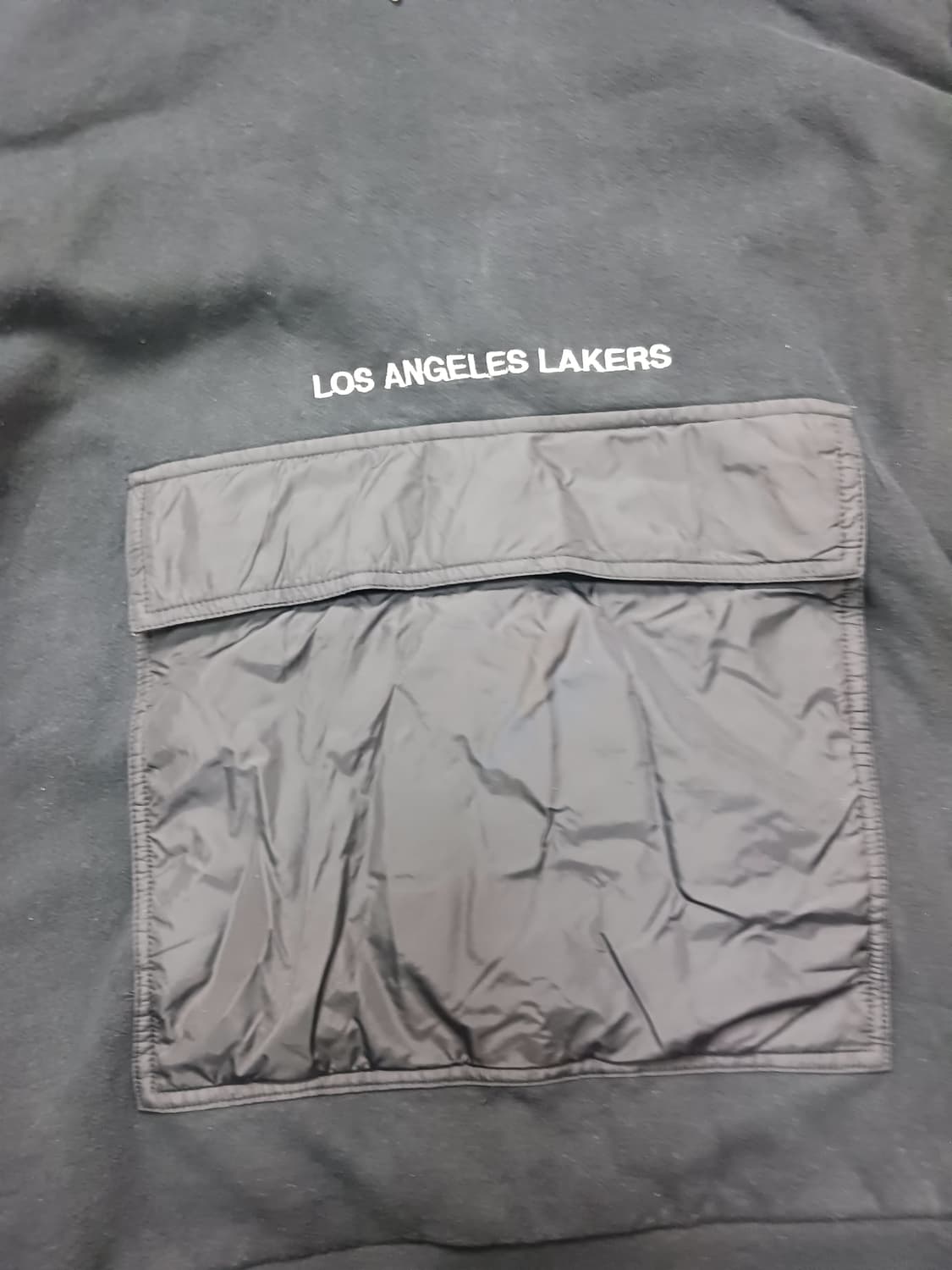 [L] NBA LA 레이커스 패치 후드티 블랙 상품이미지4