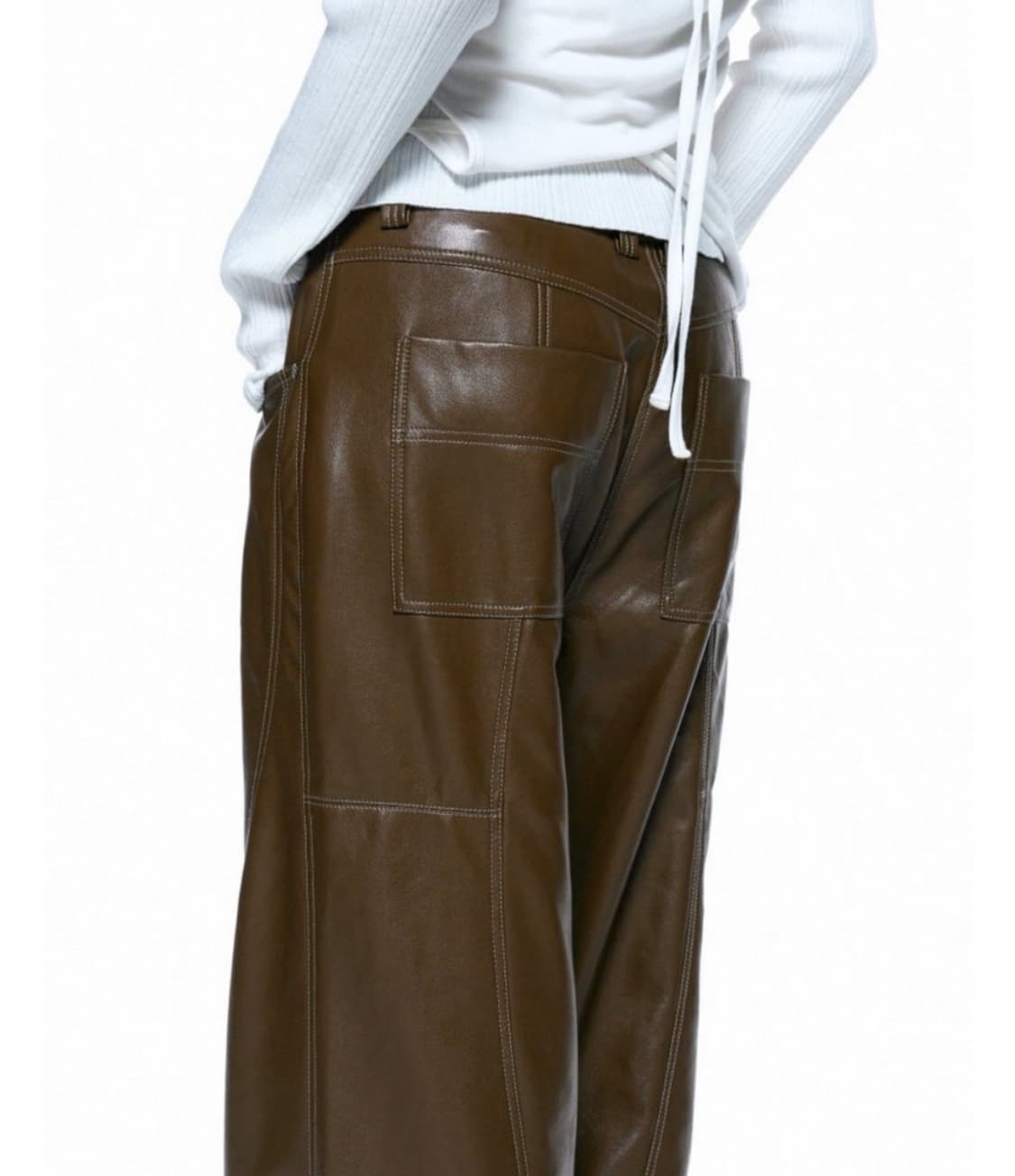 인사일런스우먼 가죽 레더 팬츠 바지 상품이미지2