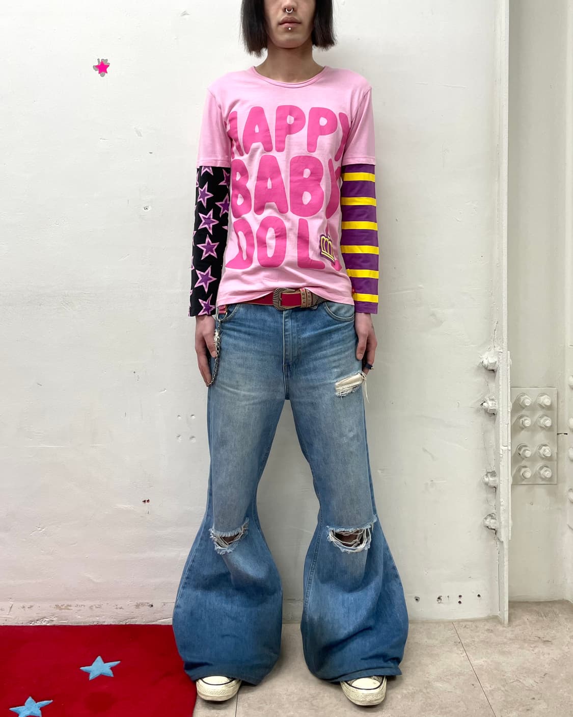 Baby doll retro purple star pink sleeve  상품이미지4