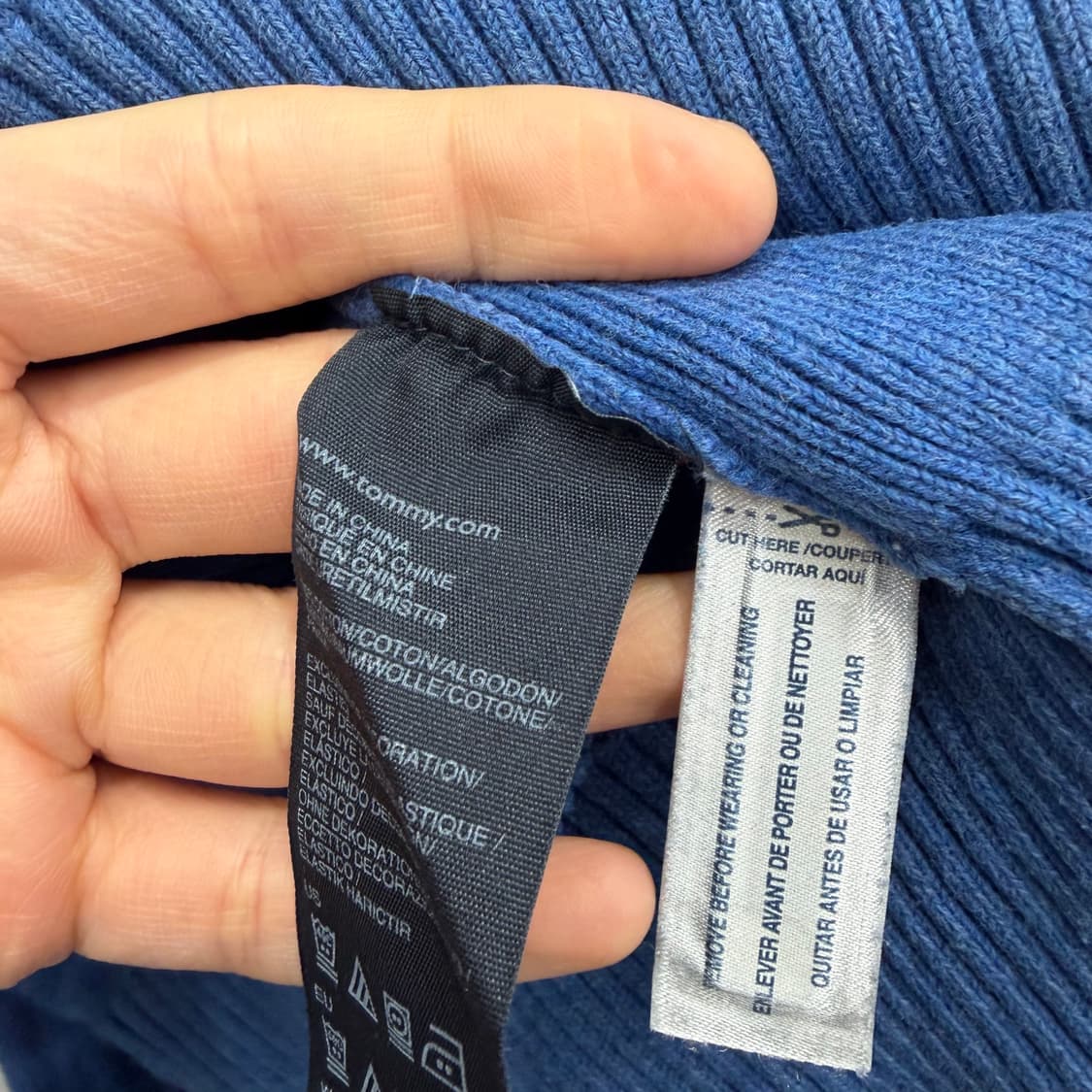 95 타미힐피거 남자 반집업 니트 상품이미지4