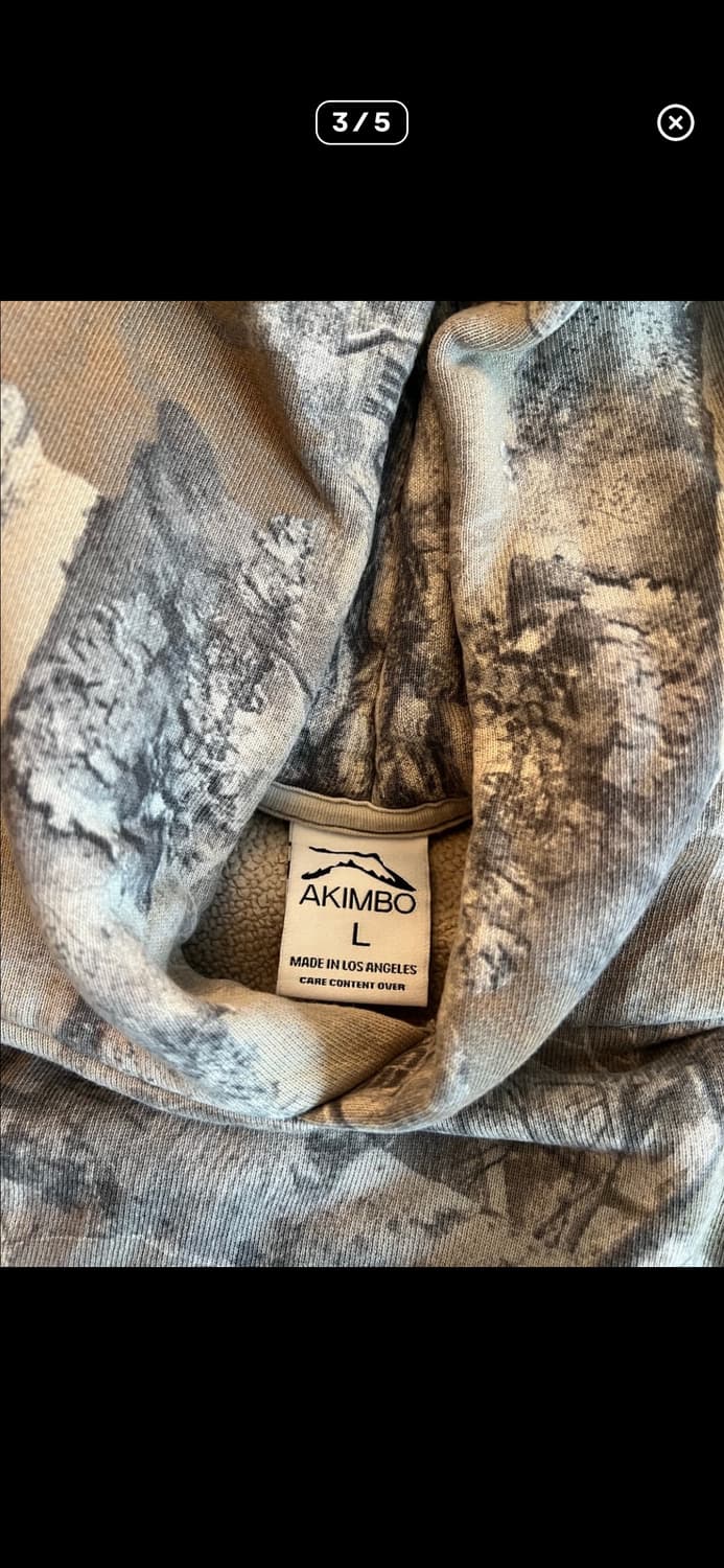 아킴보 클럽 리얼트리 카모 후드티 L 상품이미지3