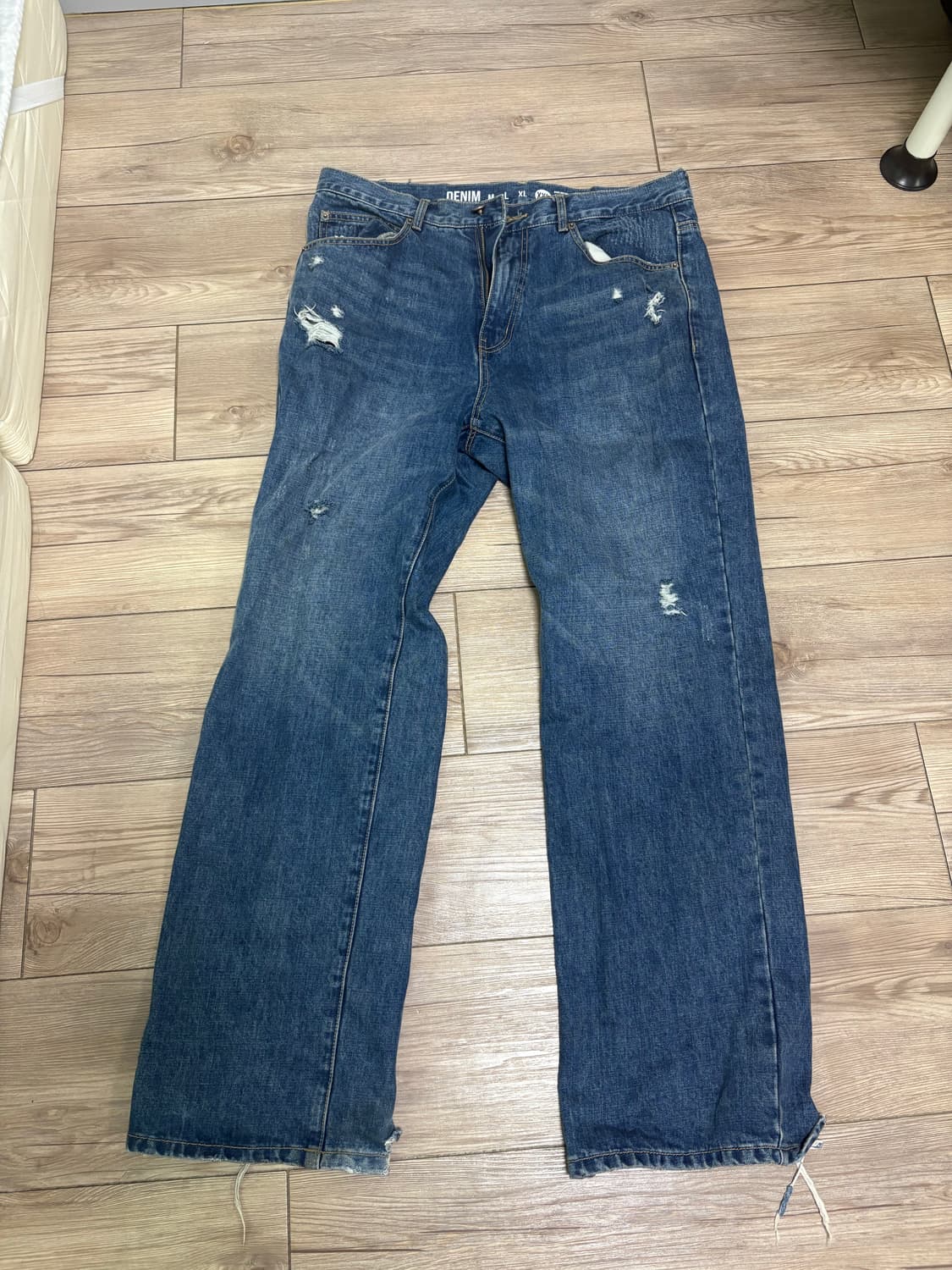 [엑스트라오디너리]DAMAGE DENIM PANTS D/BLUE XXL 상품이미지1