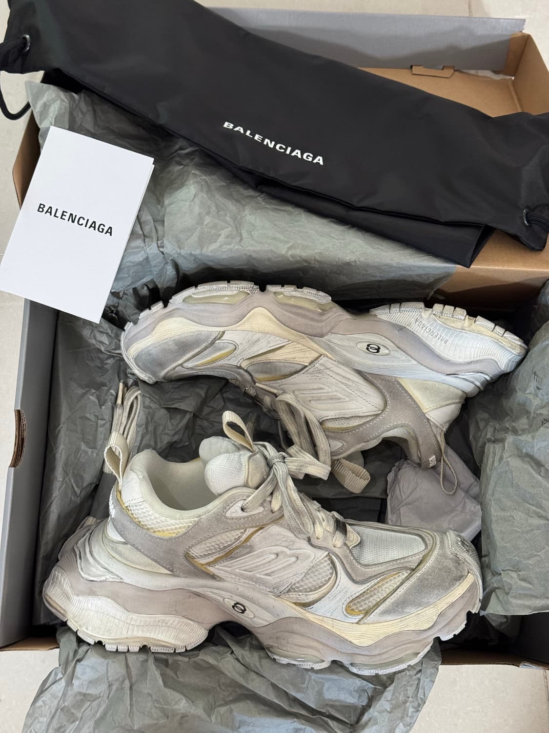 발렌시아가 카고 스니커즈 베이지(에그쉘) 40사이즈 상품이미지1