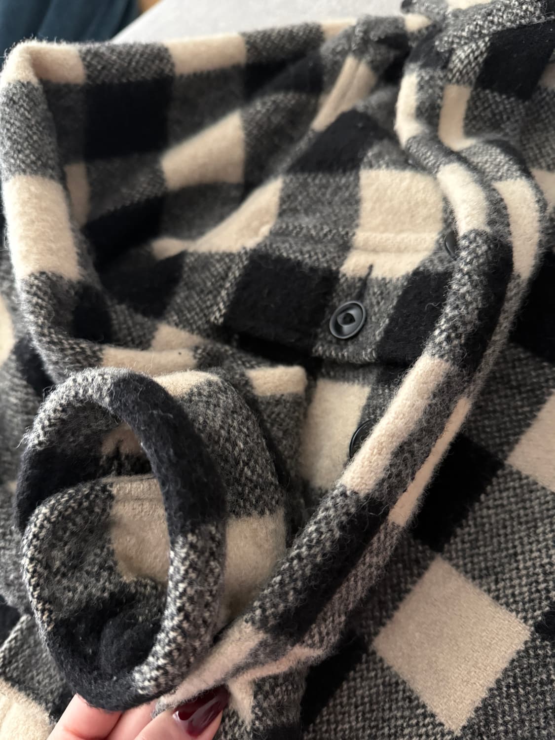 랄프로렌 체크 뽀글이 아우터 자켓 상품이미지4