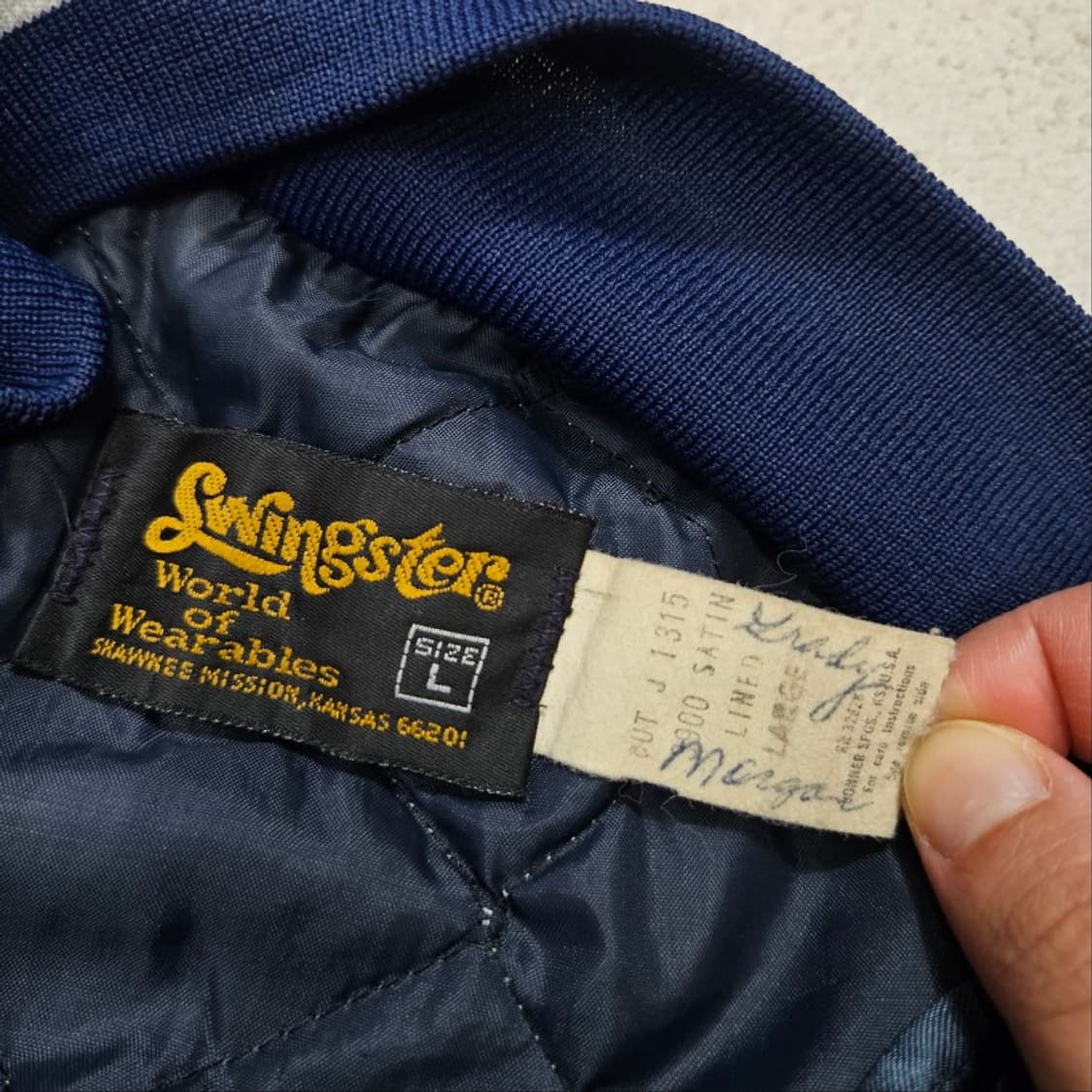 70s 스윙스터 사틴 봄버 자켓 L 상품이미지5