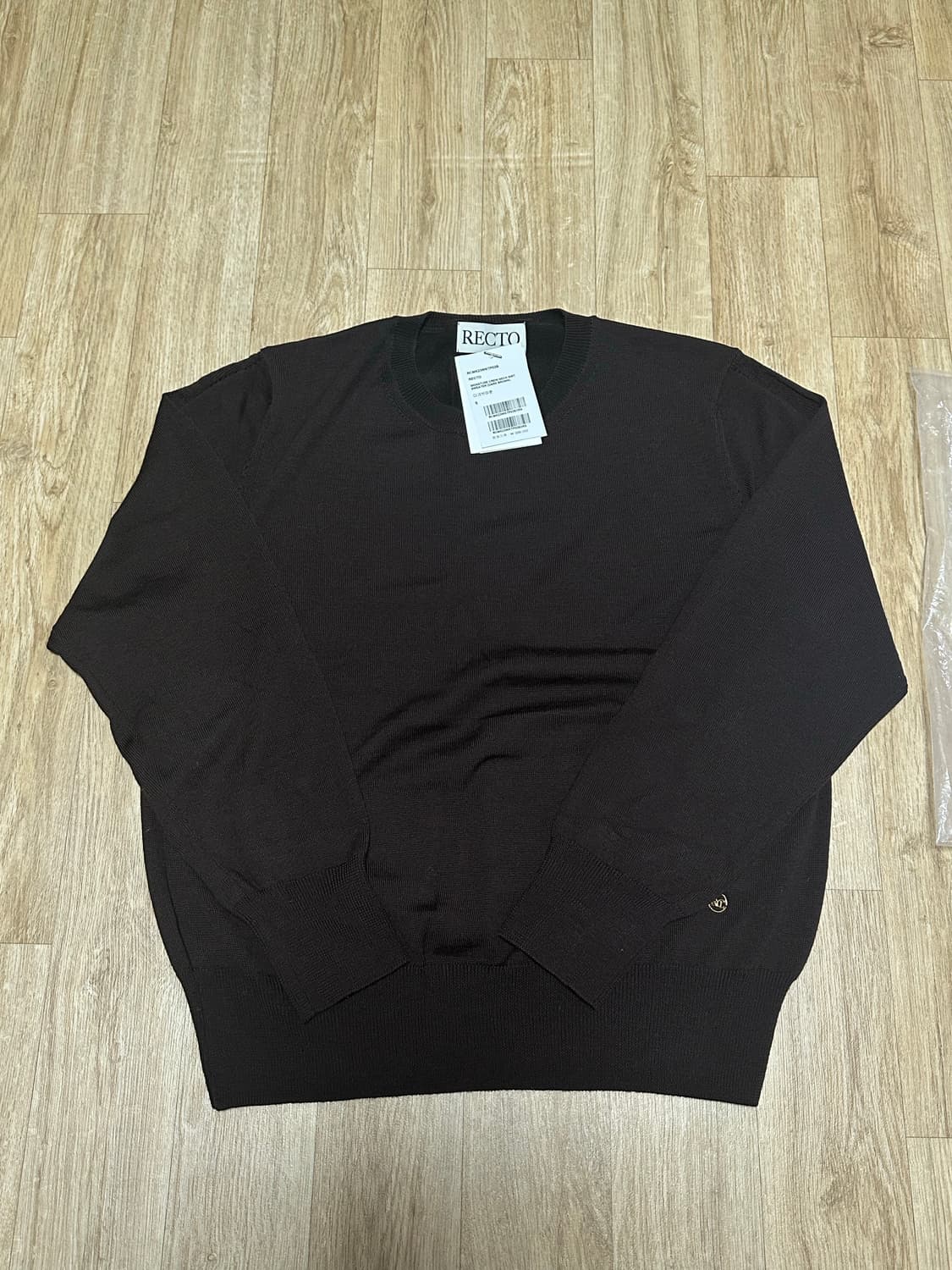 [새상품] 렉토 크루넥 니트 브라운  상품이미지3