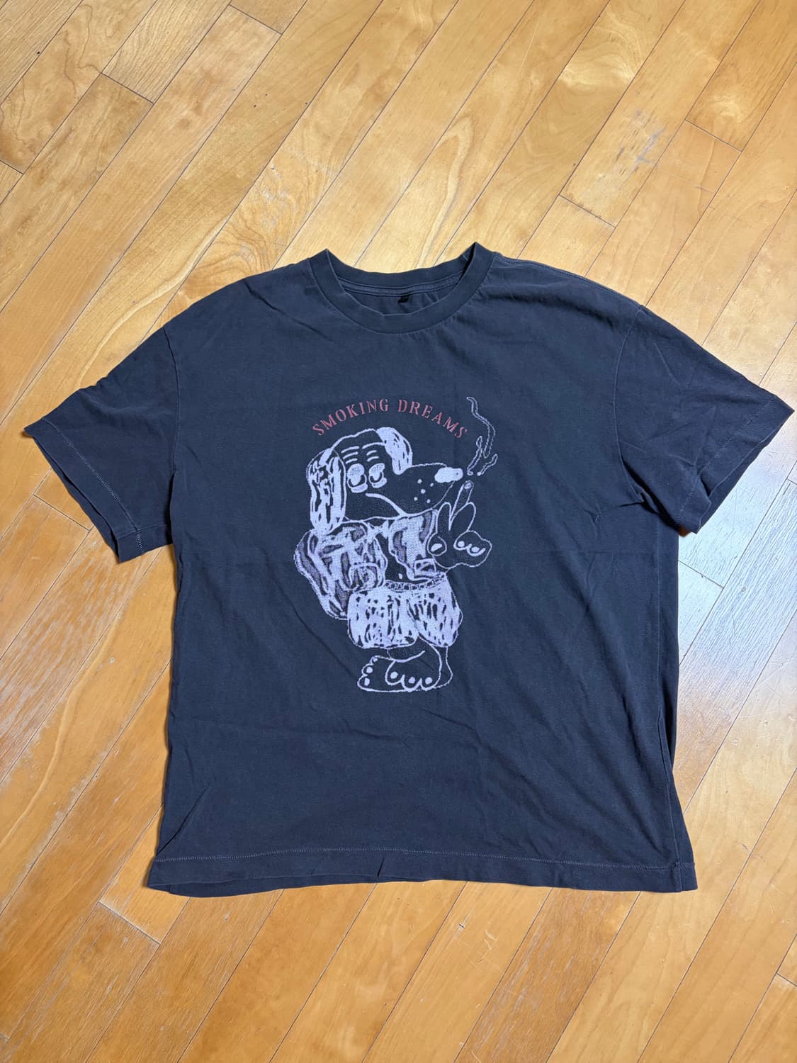 [2] 폴리테루 x 행크 그래픽 티셔츠 블루독 퍼플 차콜 상품이미지1