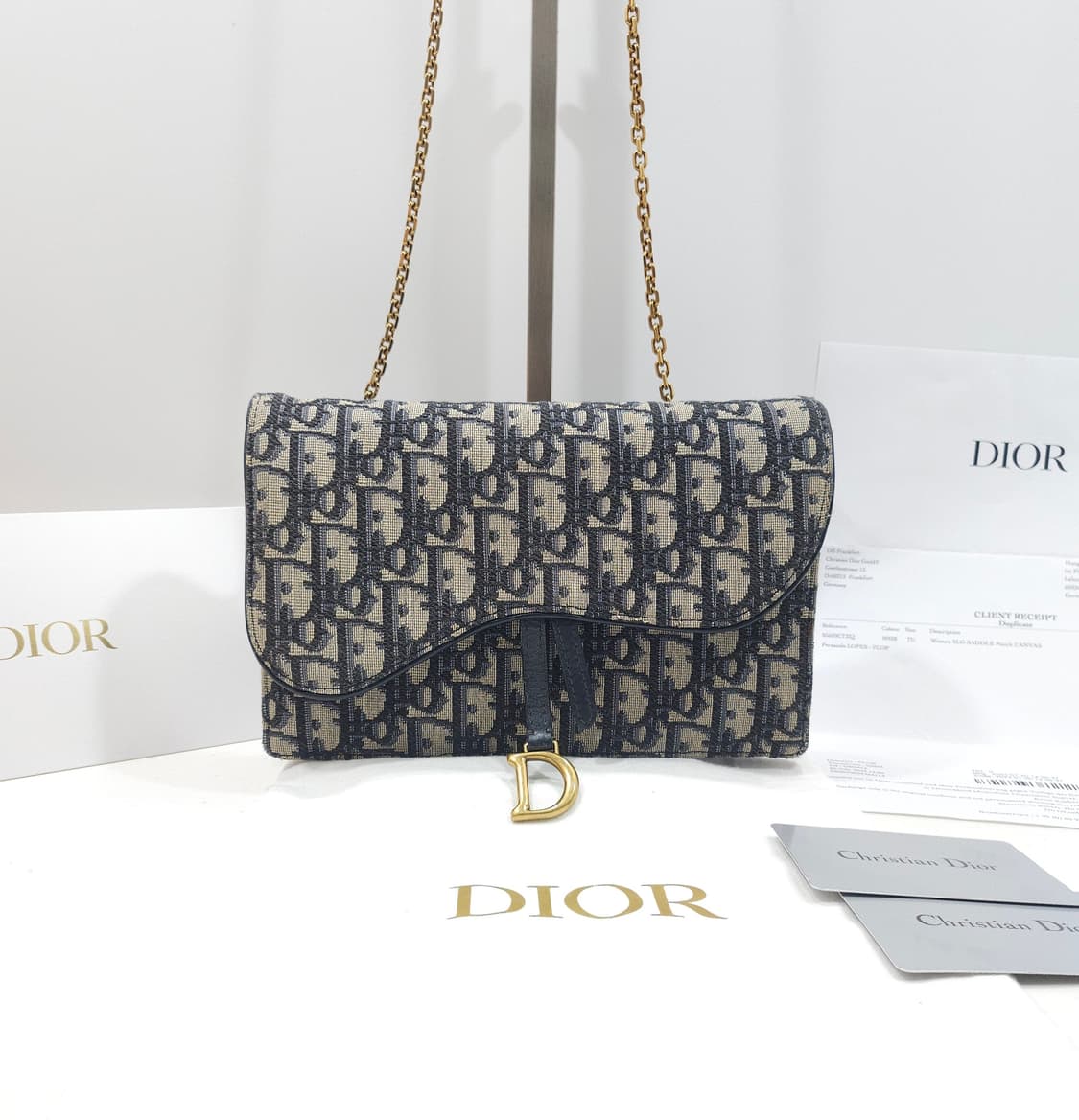 디올 오블리크 새들 체인 파우치 상품이미지1