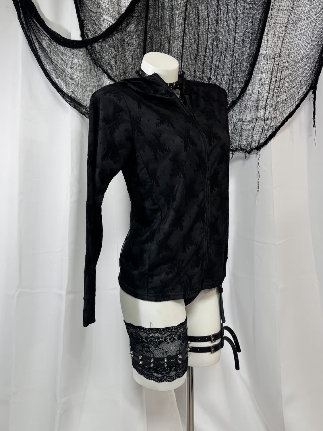 lace hood zip up 상품이미지2