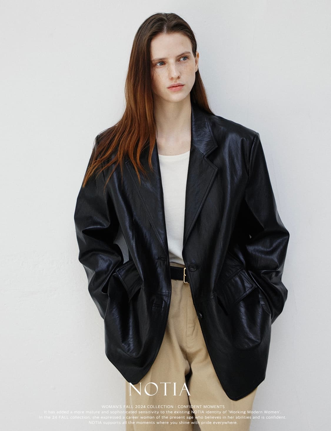 [NOTIA] 노티아 레더 자켓 상품이미지1