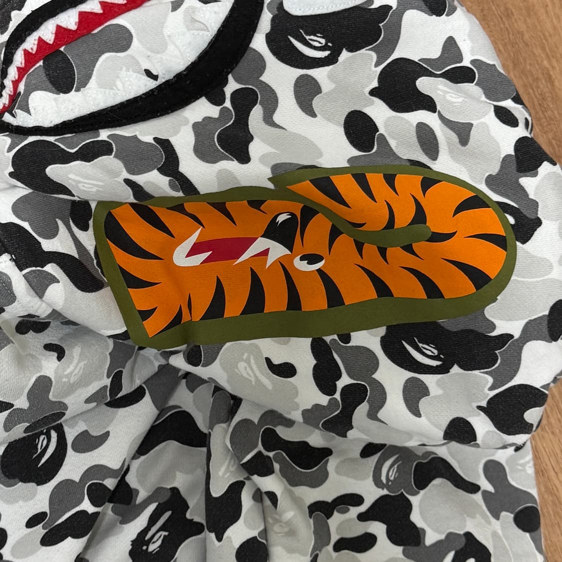 [xl] 베이프 후드집업 더블샤크 카모 화이트 상품이미지5