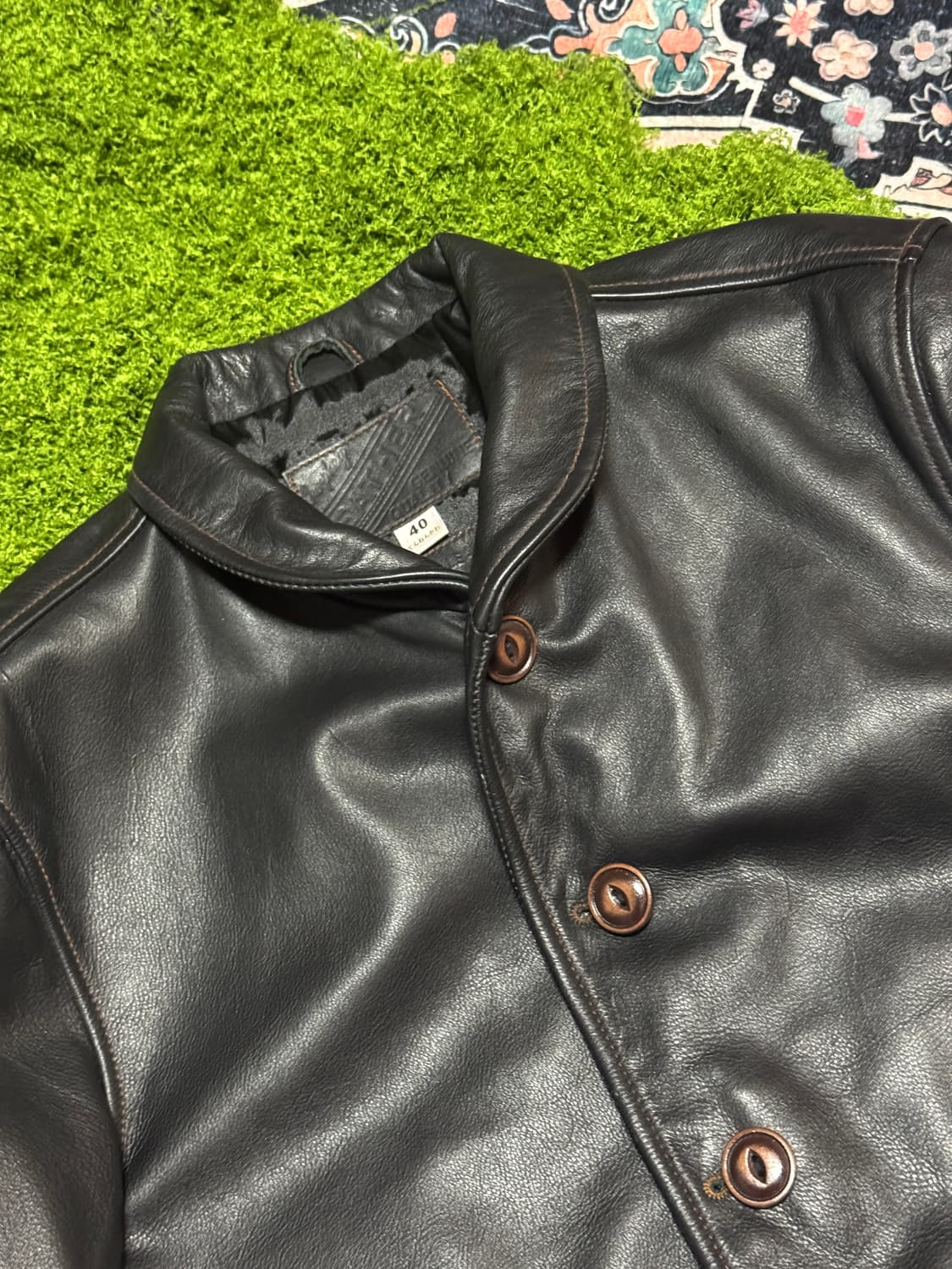 Vtg 아인슈타인 코삭 먼로 레더 자켓 상품이미지1