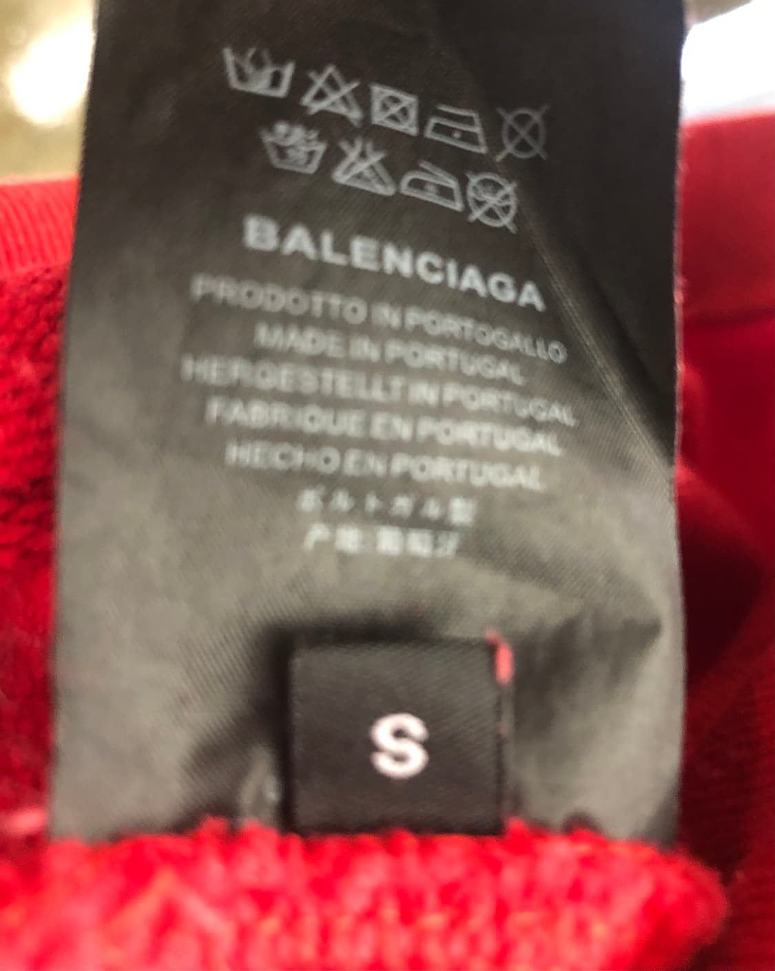 발렌시아가 웨이브 로고 후드티 레드 S 상품이미지4