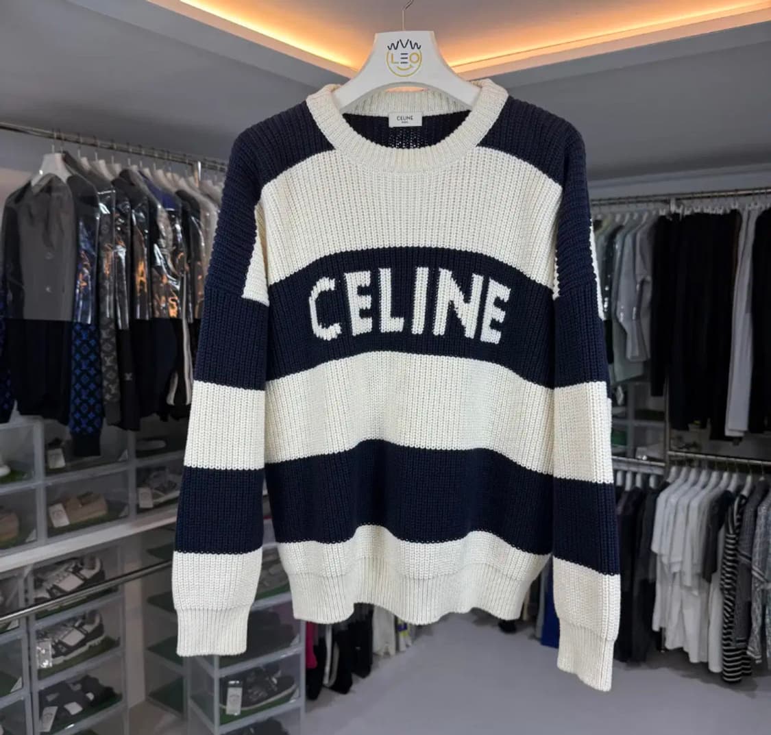 [정품] CELINE 스트라이프 아이보리 니트 S 상품이미지2