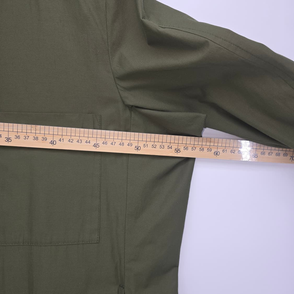 KUHO 카키색 롱 셔츠 코트 상품이미지4