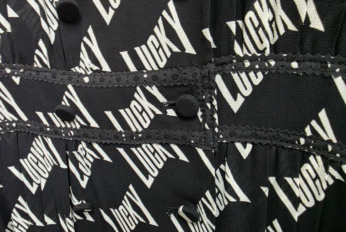 럭키슈에뜨 미니원피스 55~슬림66 럭키 프린트 반팔원피스 WM49 상품이미지3