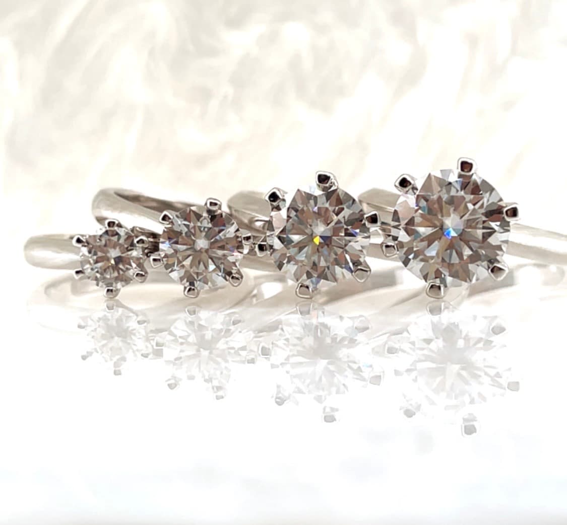 *새상품* 모이사나이트 브릴리언트 컷 6프롱 솔리테어 은반지 상품이미지2