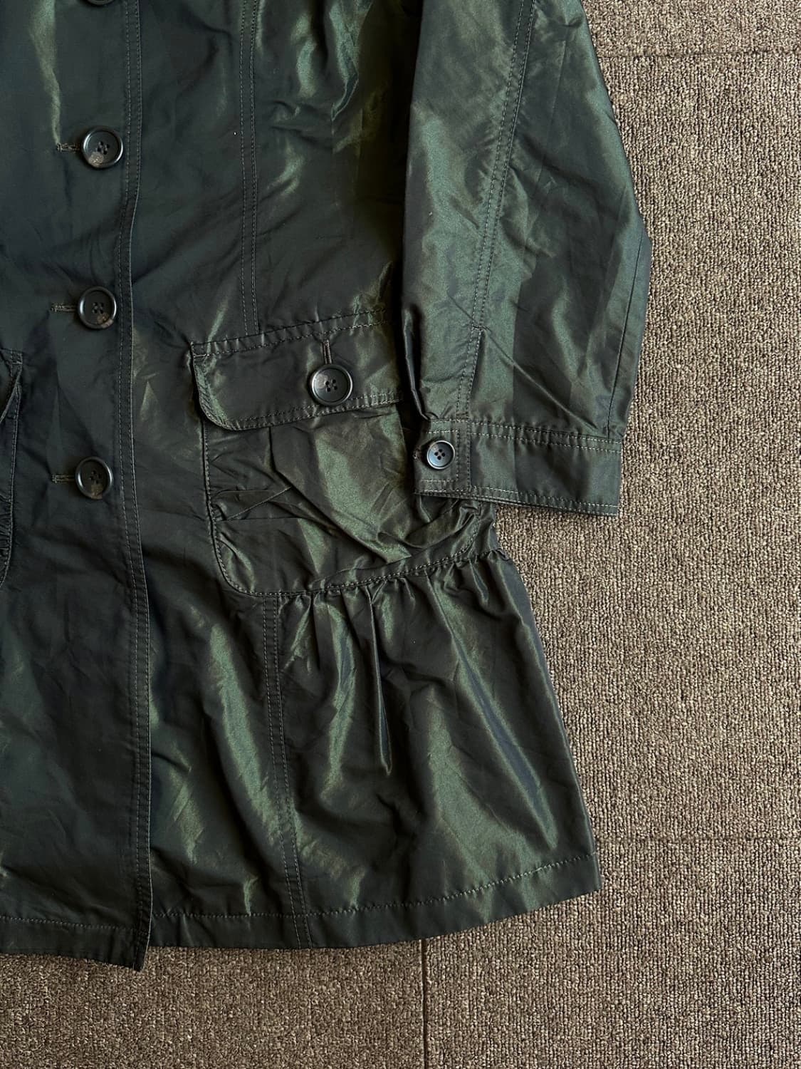 Renault 글로시 하이넥 트렌치 코트 상품이미지4