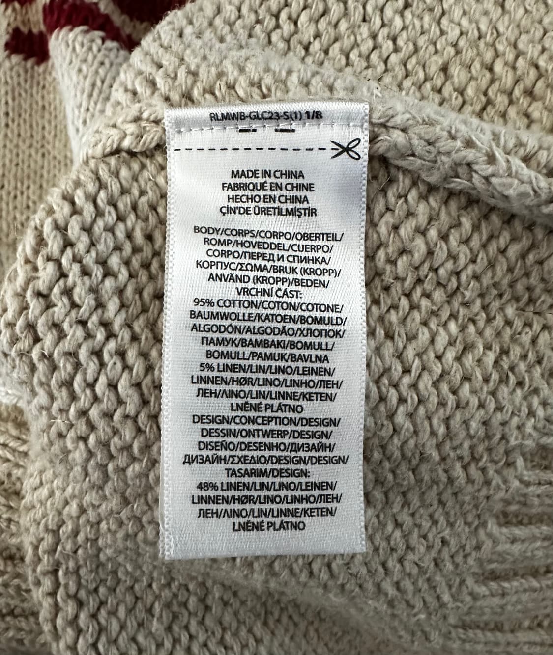 폴로 랄프로렌 성조기 니트 S 상품이미지3