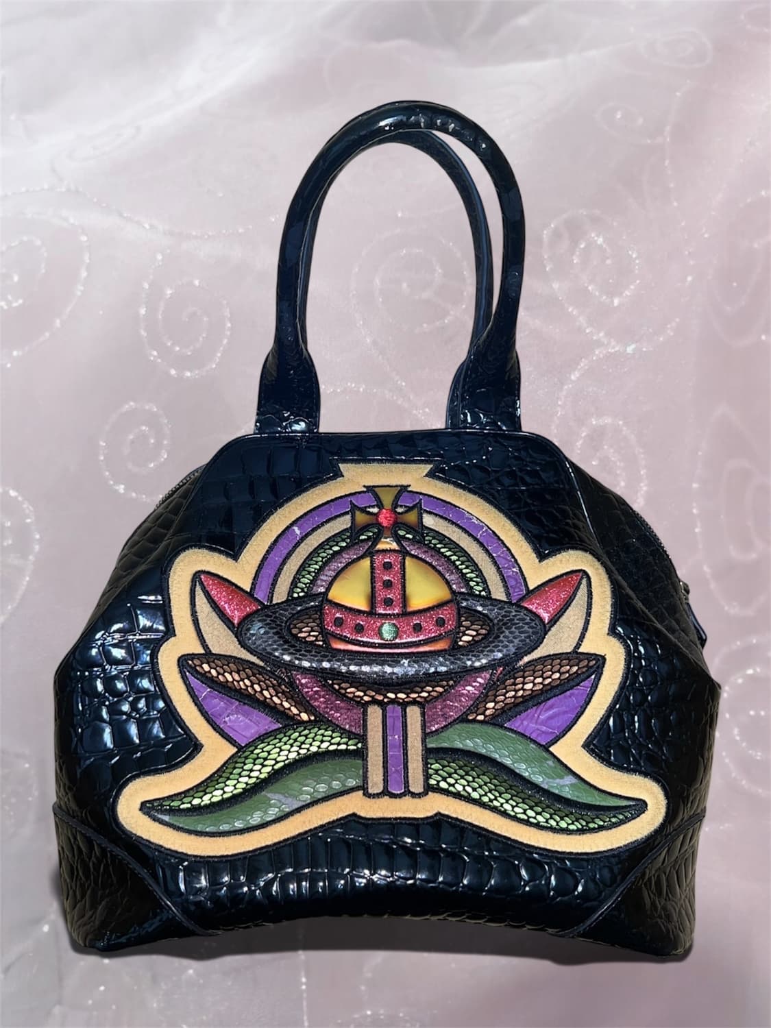 비비안웨스트우드 볼링백 페이턴트 가죽 상품이미지1