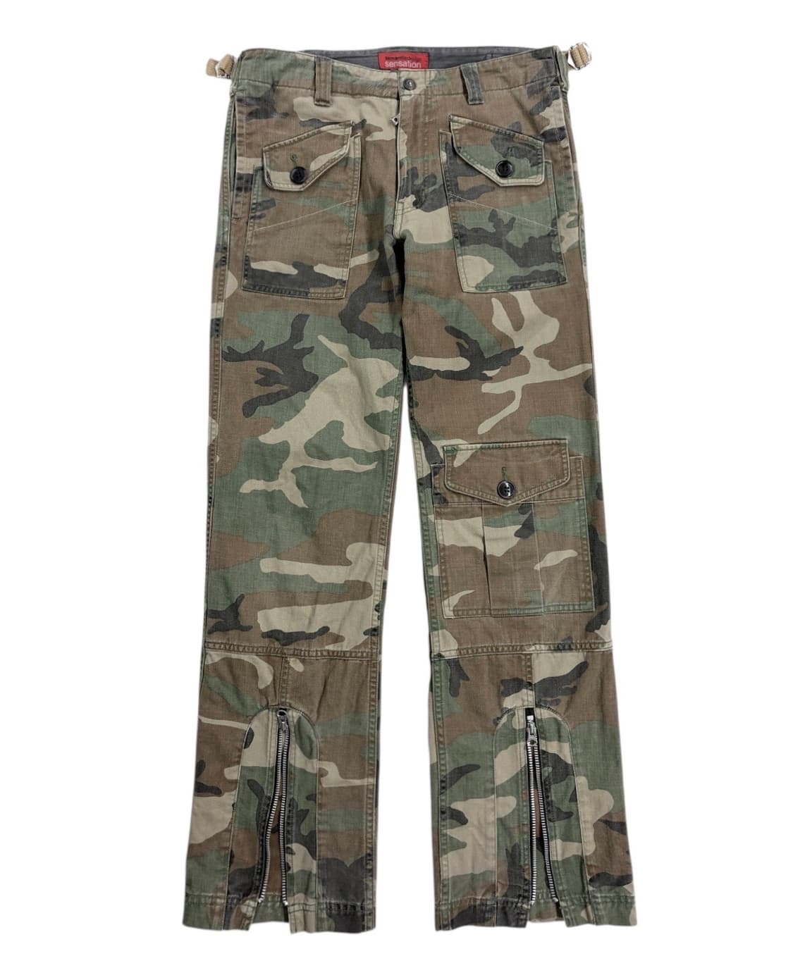 시멘틱 디자인 멀티 포켓 지퍼 카고 팬츠 상품이미지5