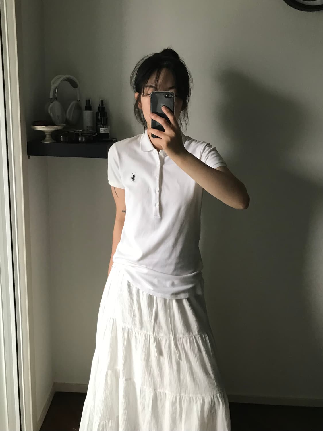 폴로 랄프로렌 포니 로고 화이트 피케티 상품이미지3