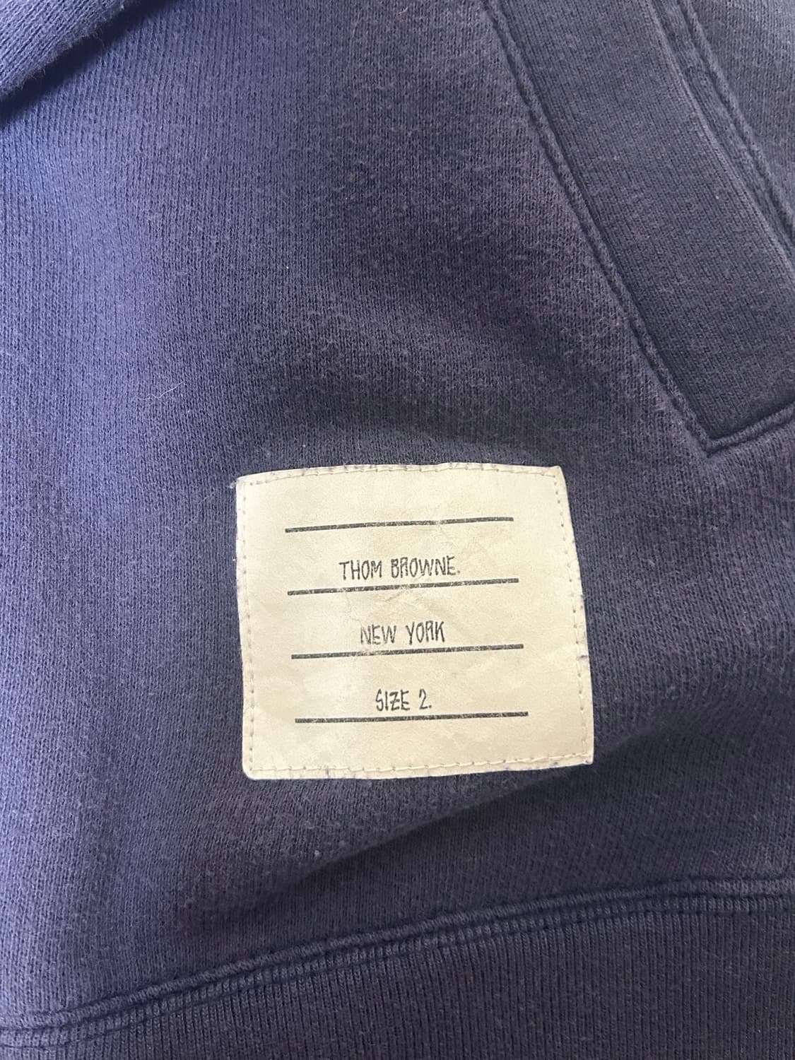 톰 브라운 엔지니어드 사선 후드 집업 네이비 상품이미지6