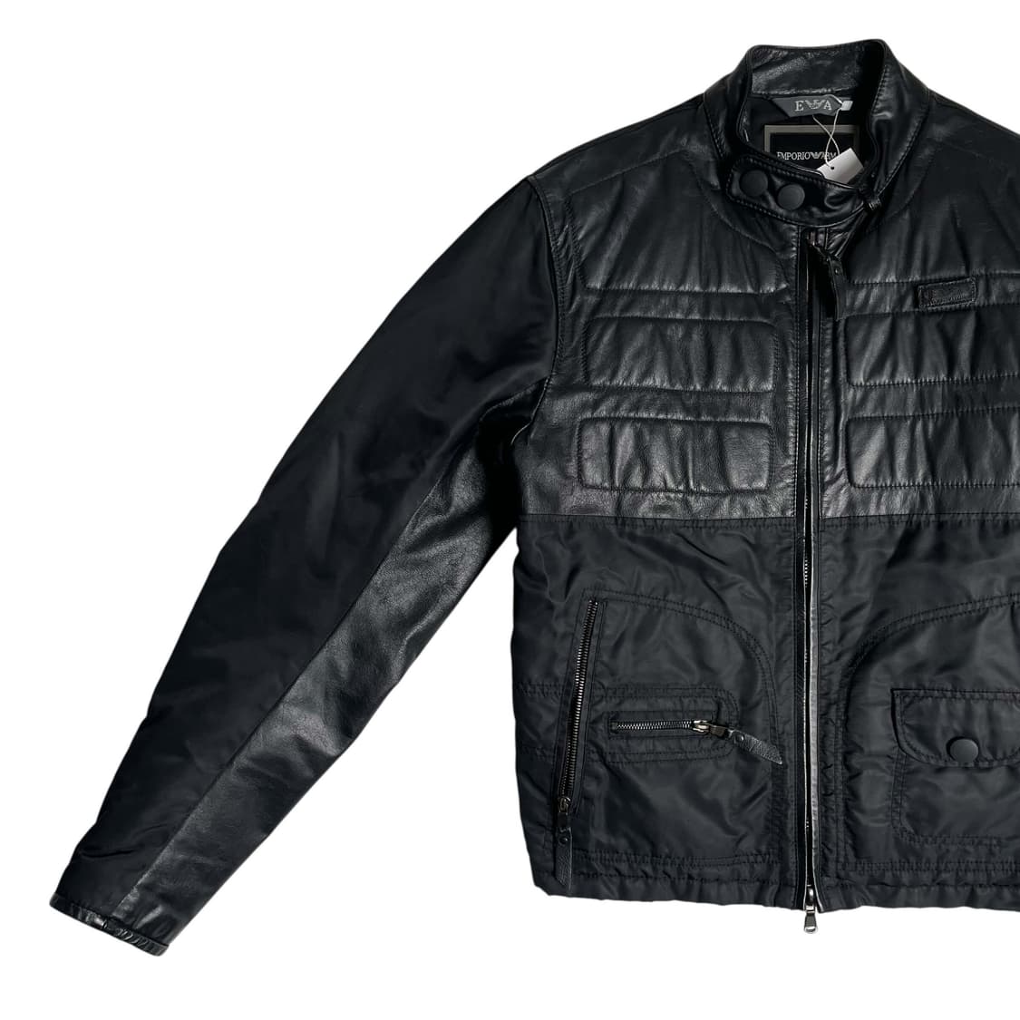 Emporio armani 레더 블럭 자켓 상품이미지3