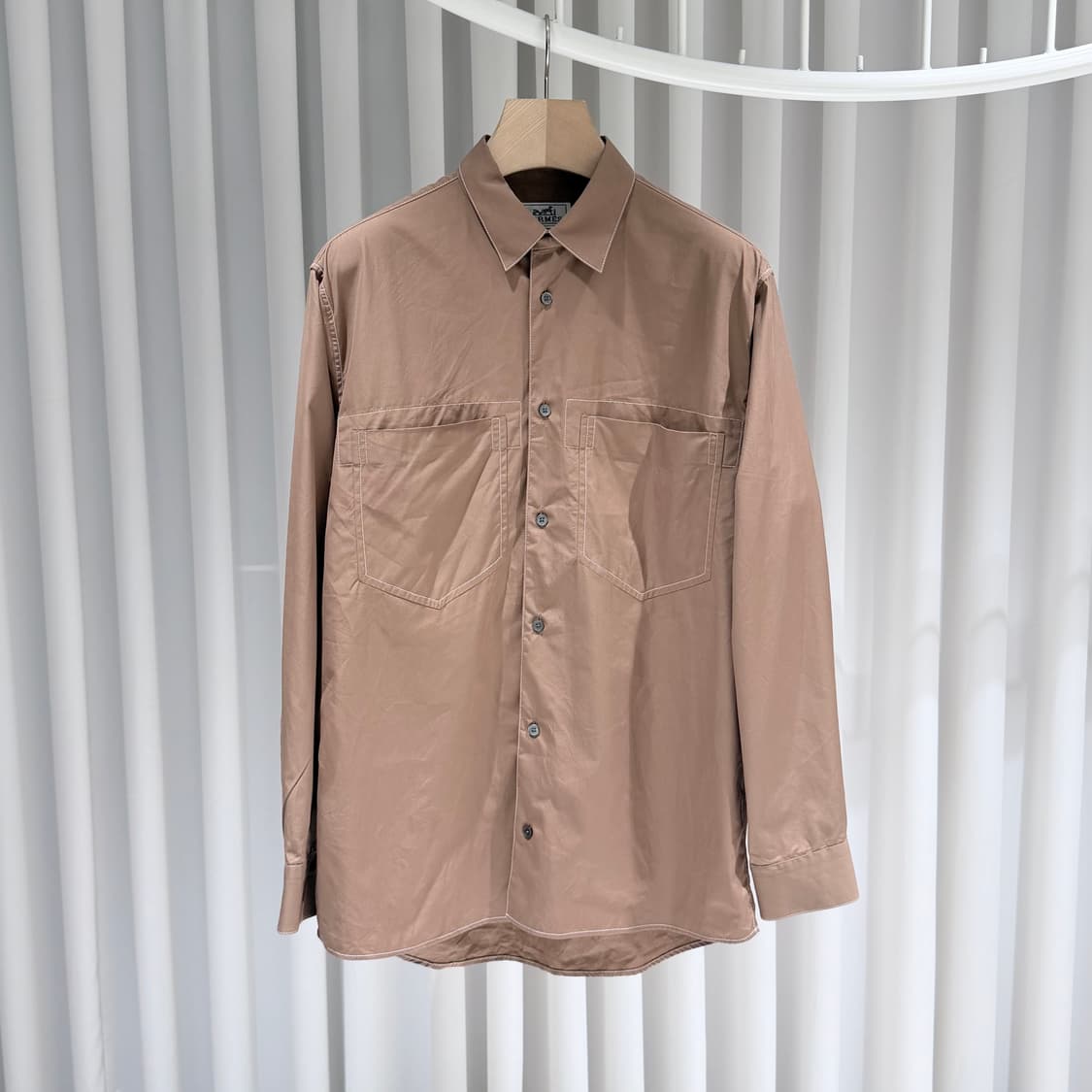 (A/39) / 에르메스 투포켓 오버핏 브라운 셔츠 상품이미지1