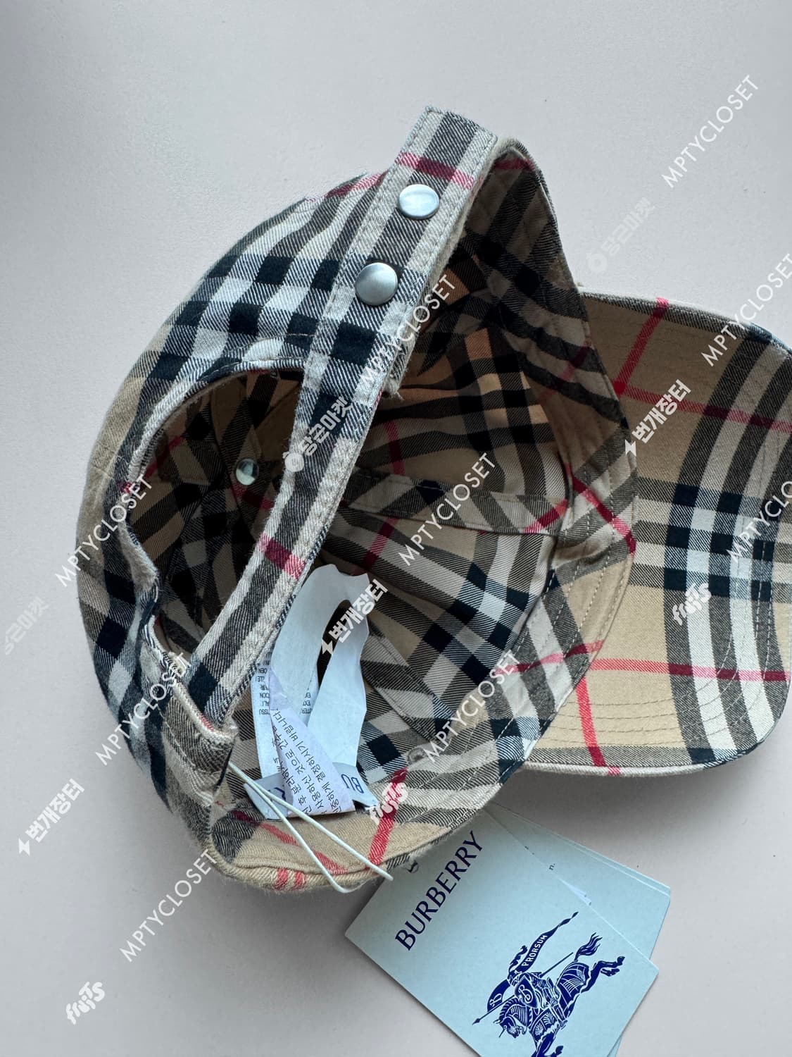 버버리 체크 코튼 볼캡 L 8075641 상품이미지4