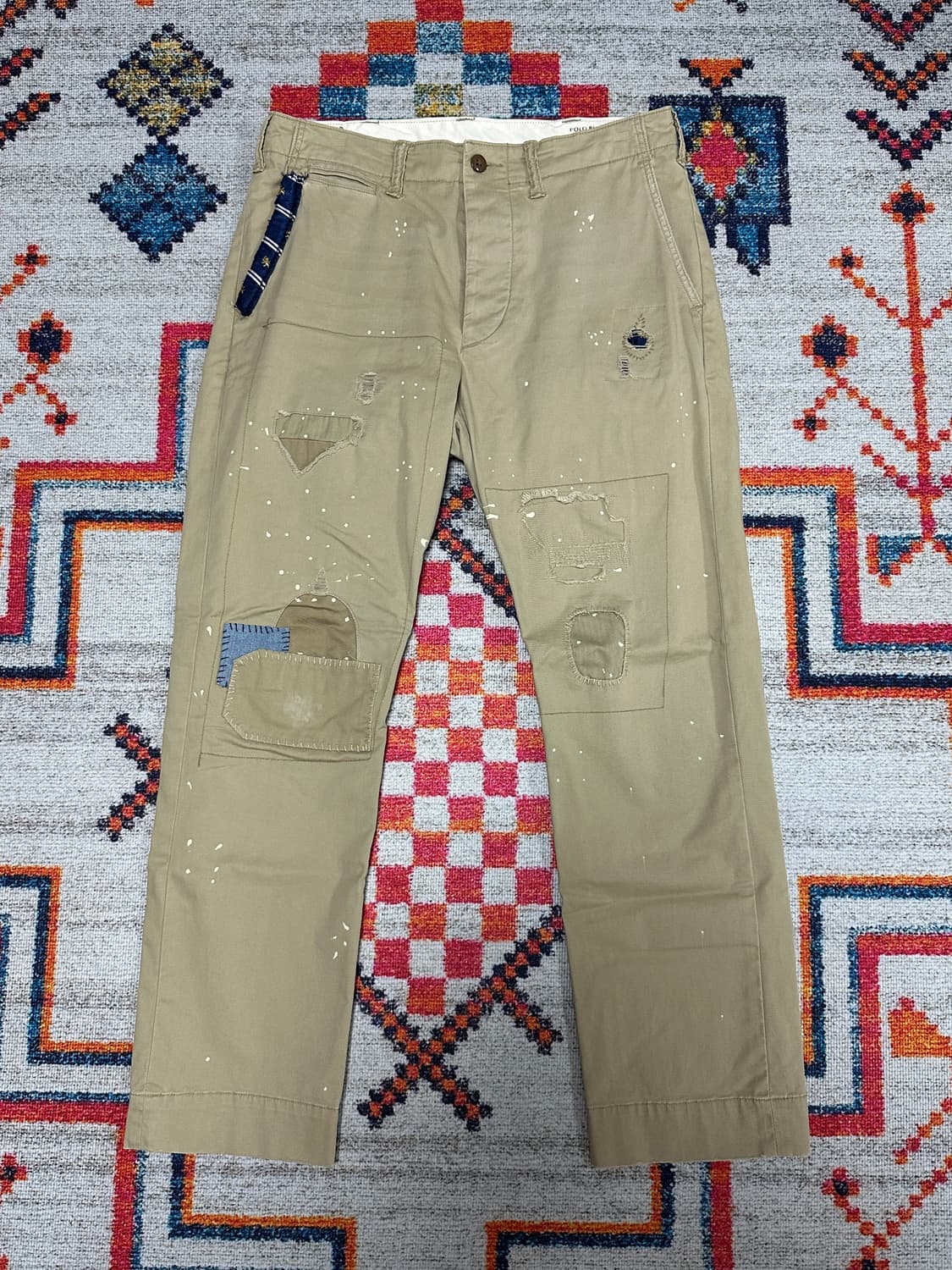 (1회착) 폴로 랄프로렌 릴렉스드핏 패치워크 치노 30x30 상품이미지1