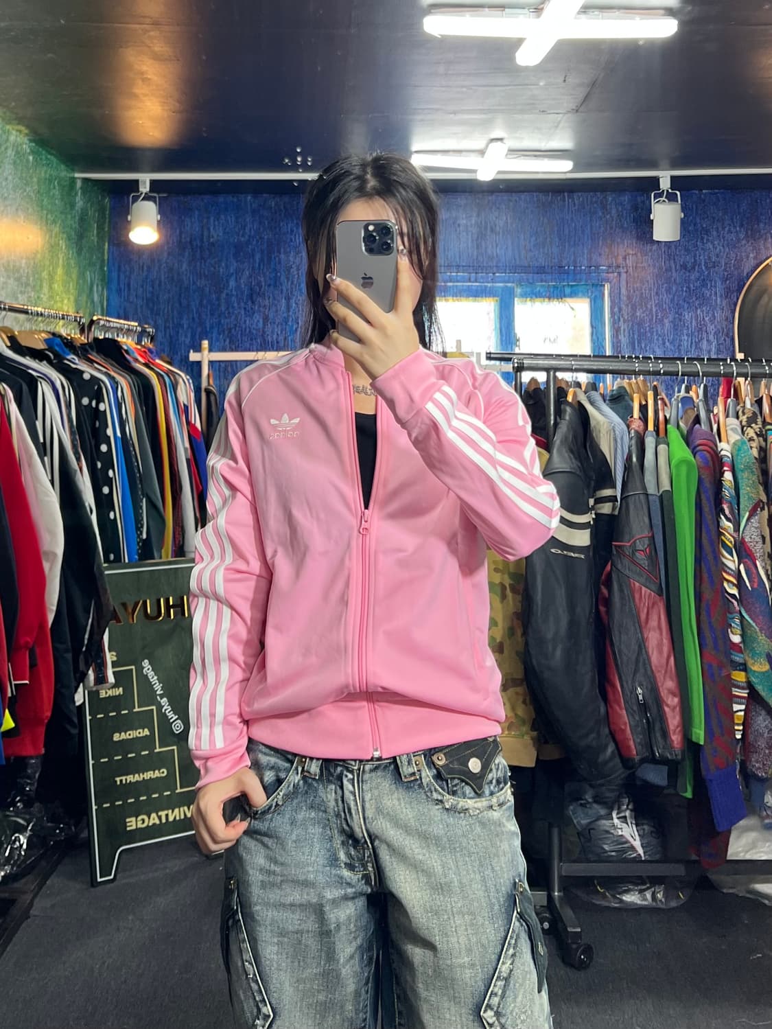 아디다스 핑크 화이트 져지 L 상품이미지1