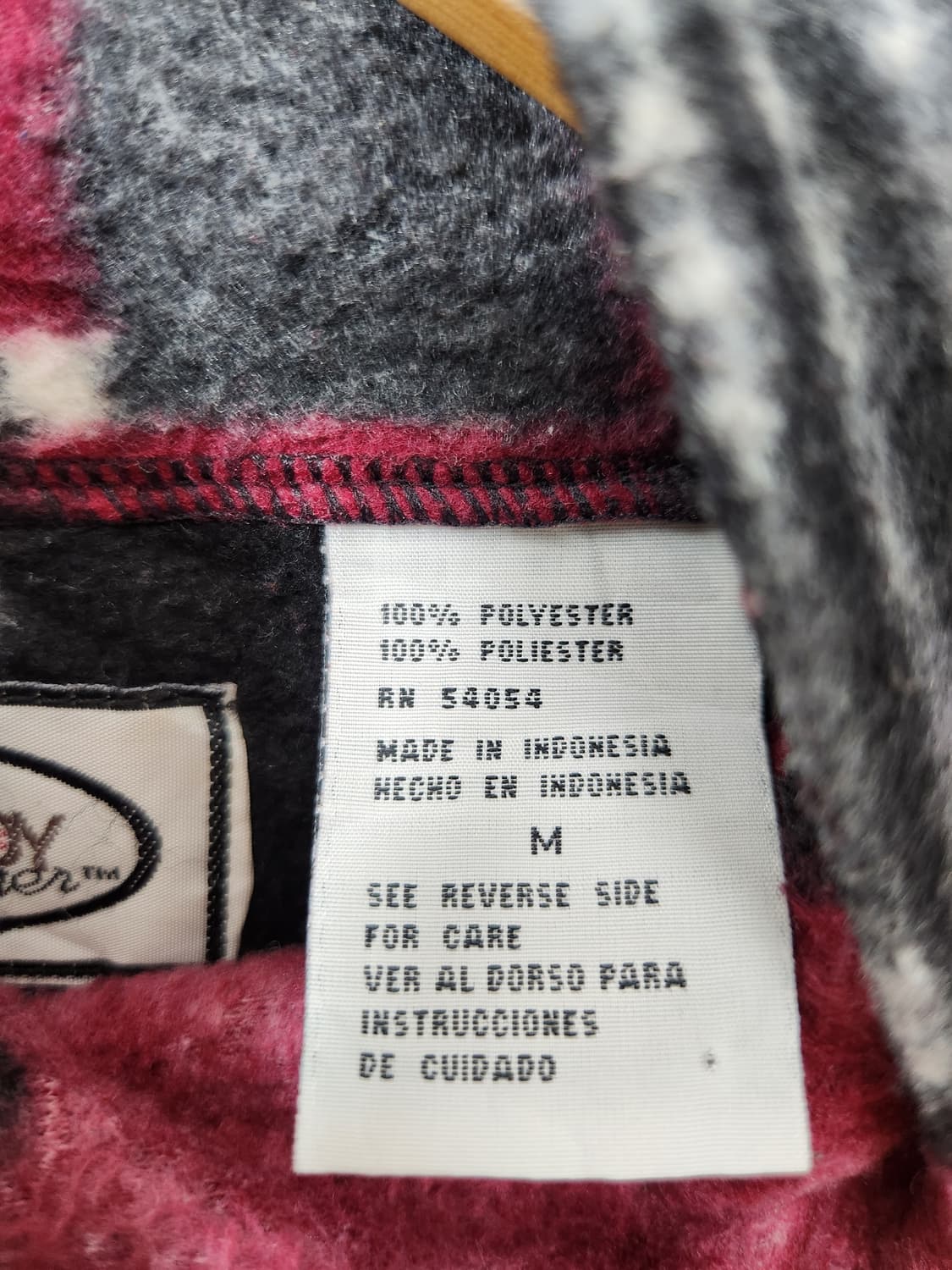 미국빈티지USA 패턴 후리스 M - J20 상품이미지5