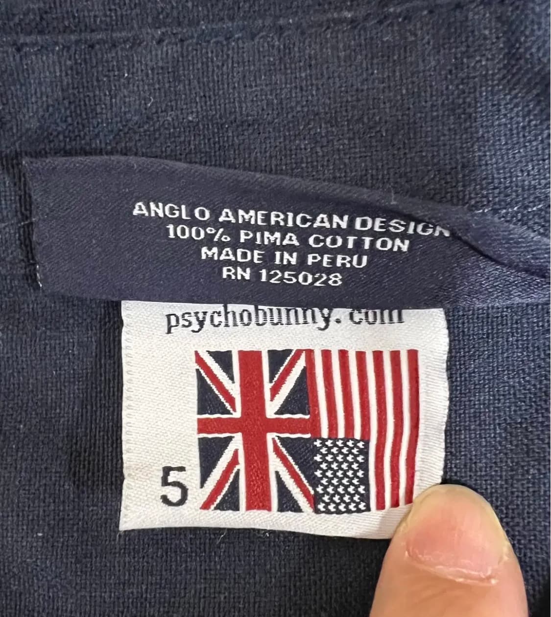 싸이코바니 남성 네이비 코튼셔츠 상품이미지5