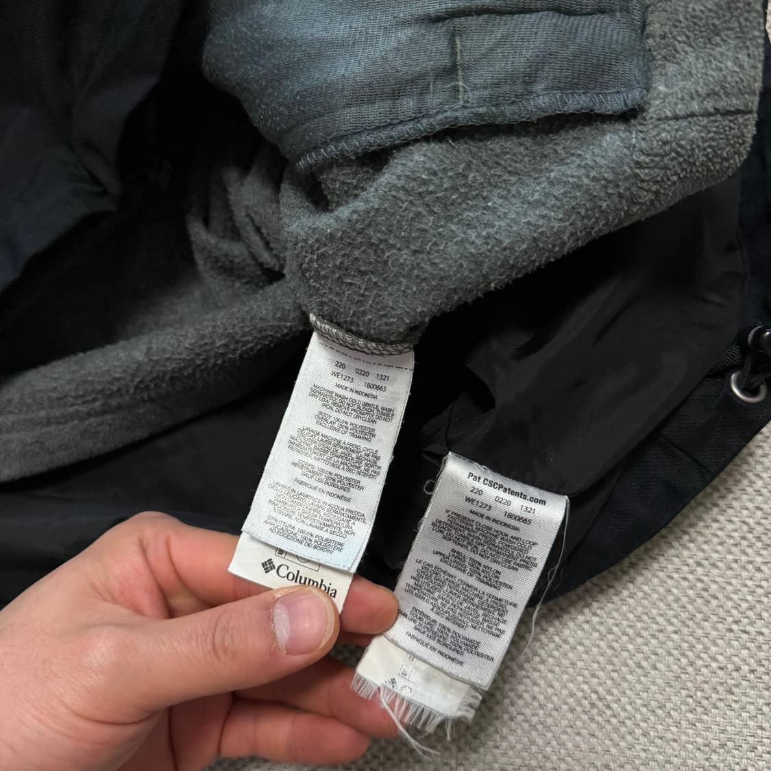 컬럼비아 옴니테크 바람막이 자켓 (후리스 내피) 상품이미지5